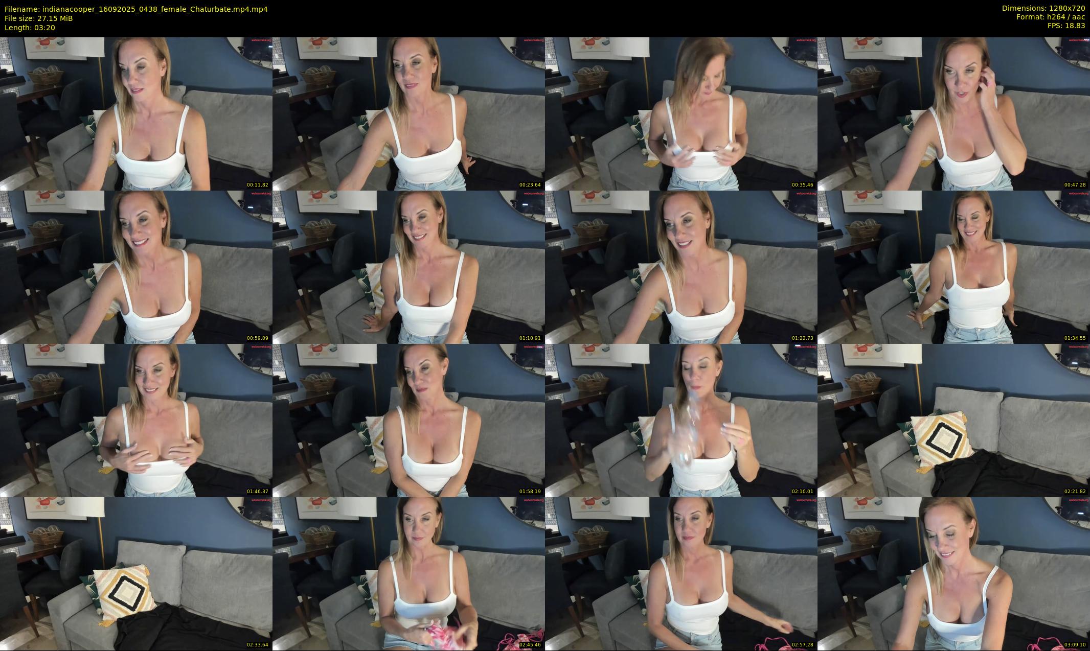 indianacooper — 4 minute Chaturbate female cam show recording, 720p, Sep 16, 2025