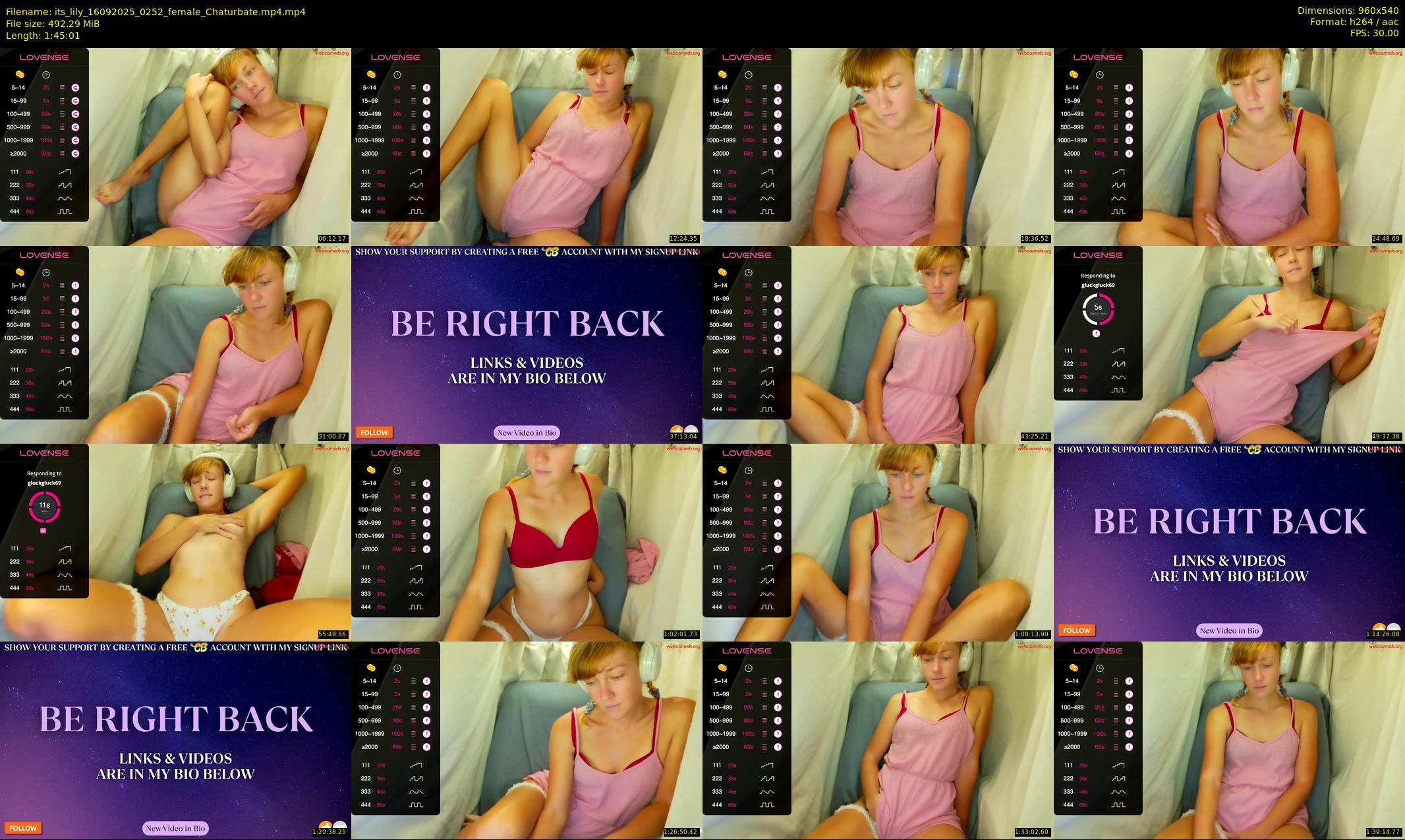 its_lily — 106 minute Chaturbate female cam show recording, 480p, Sep 16, 2025