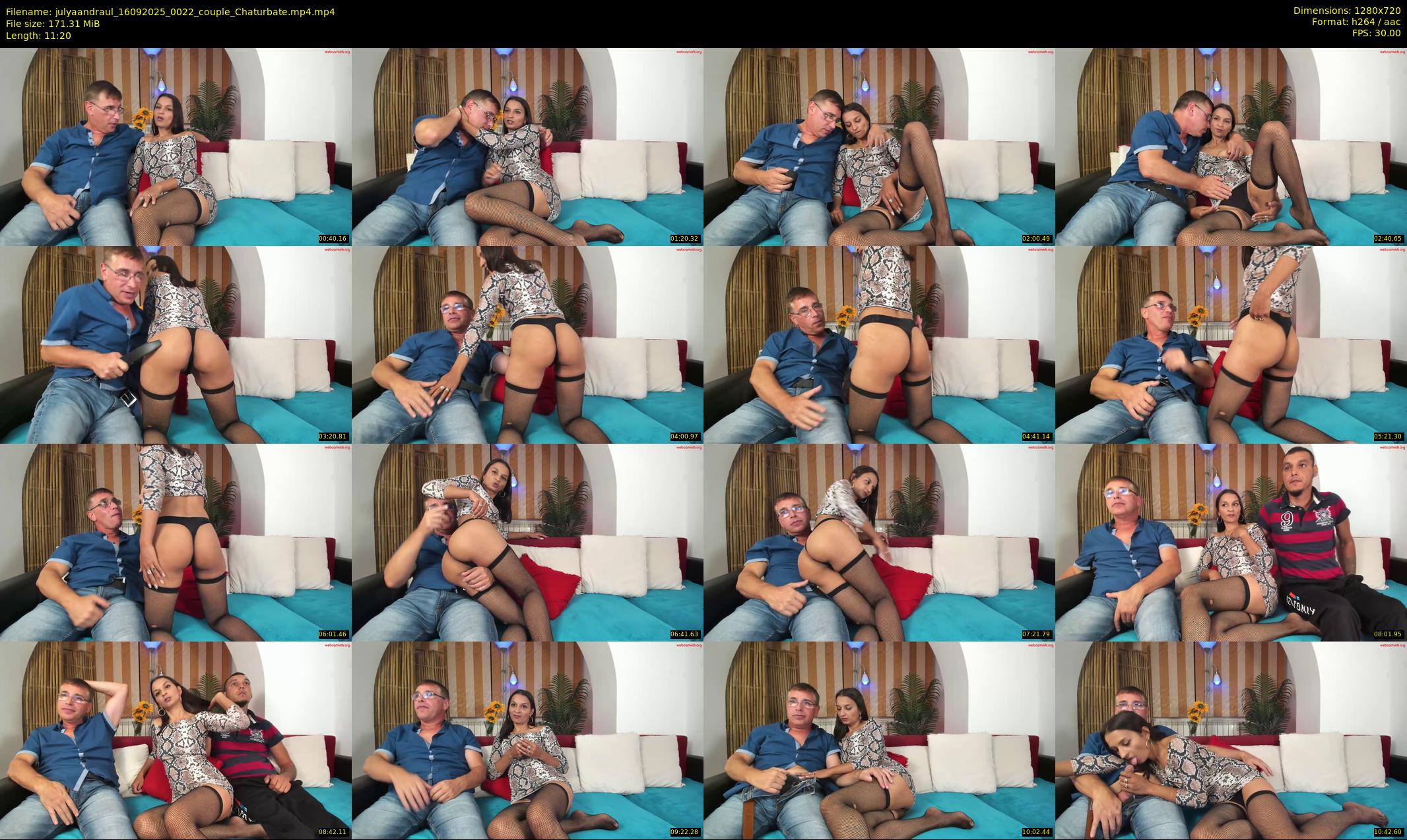 julyaandraul — 12 minute Chaturbate couple cam show recording, 720p, Sep 16, 2025
