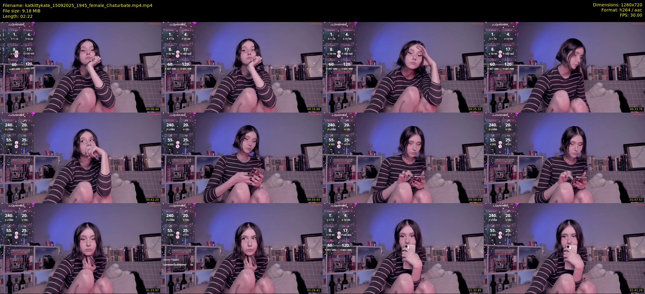katkittykate — 3 minute Chaturbate female cam show recording, 720p, Sep 15, 2025