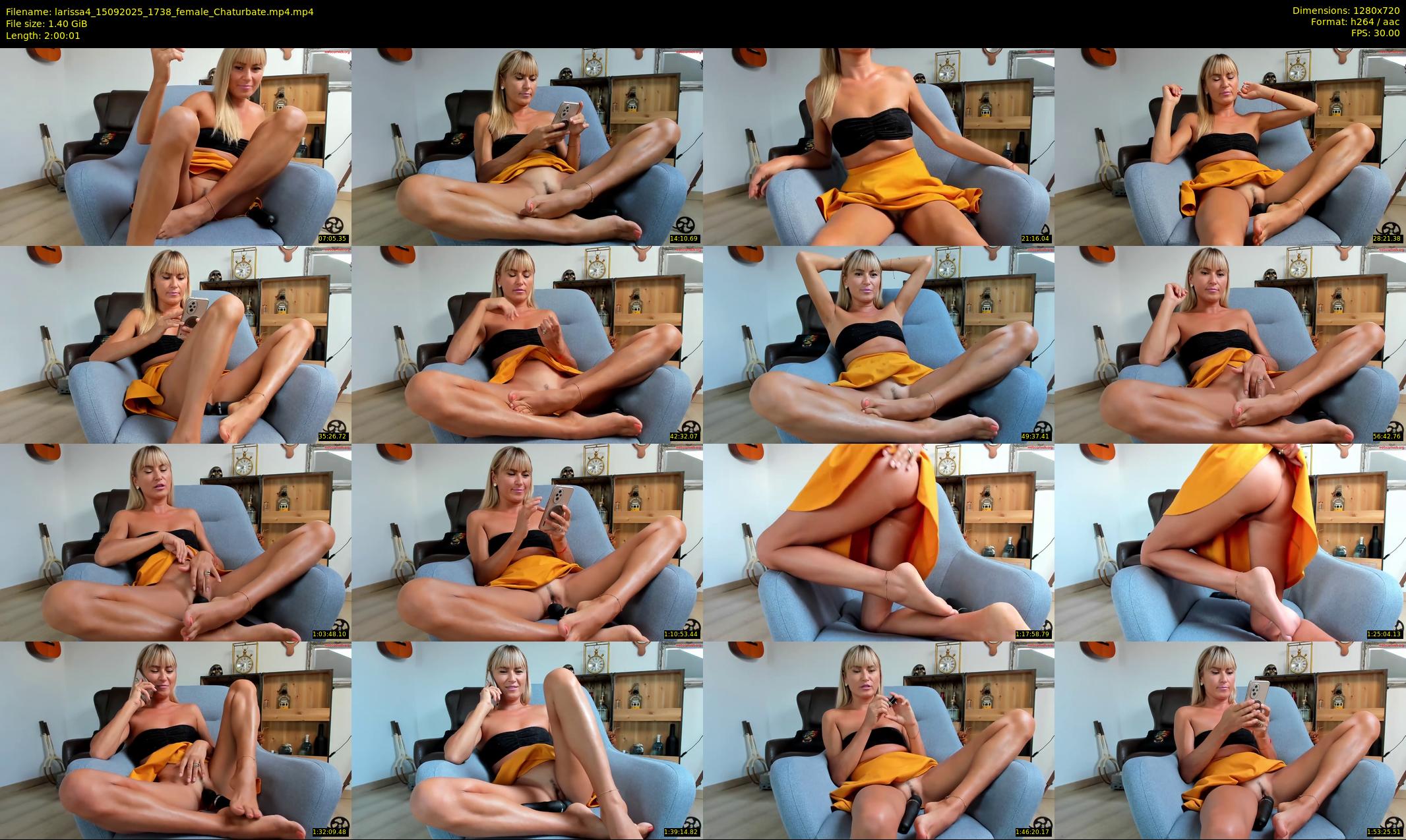 larissa4 — 121 minute Chaturbate female cam show recording, 720p, Sep 15, 2025