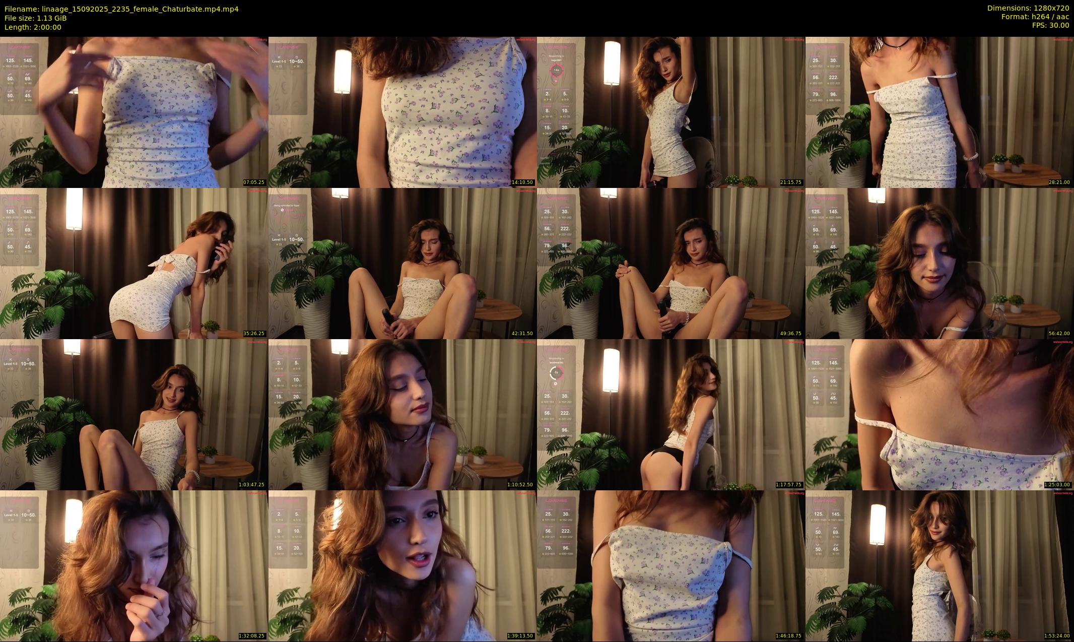 linaage — 120 minute Chaturbate female cam show recording, 720p, Sep 15, 2025