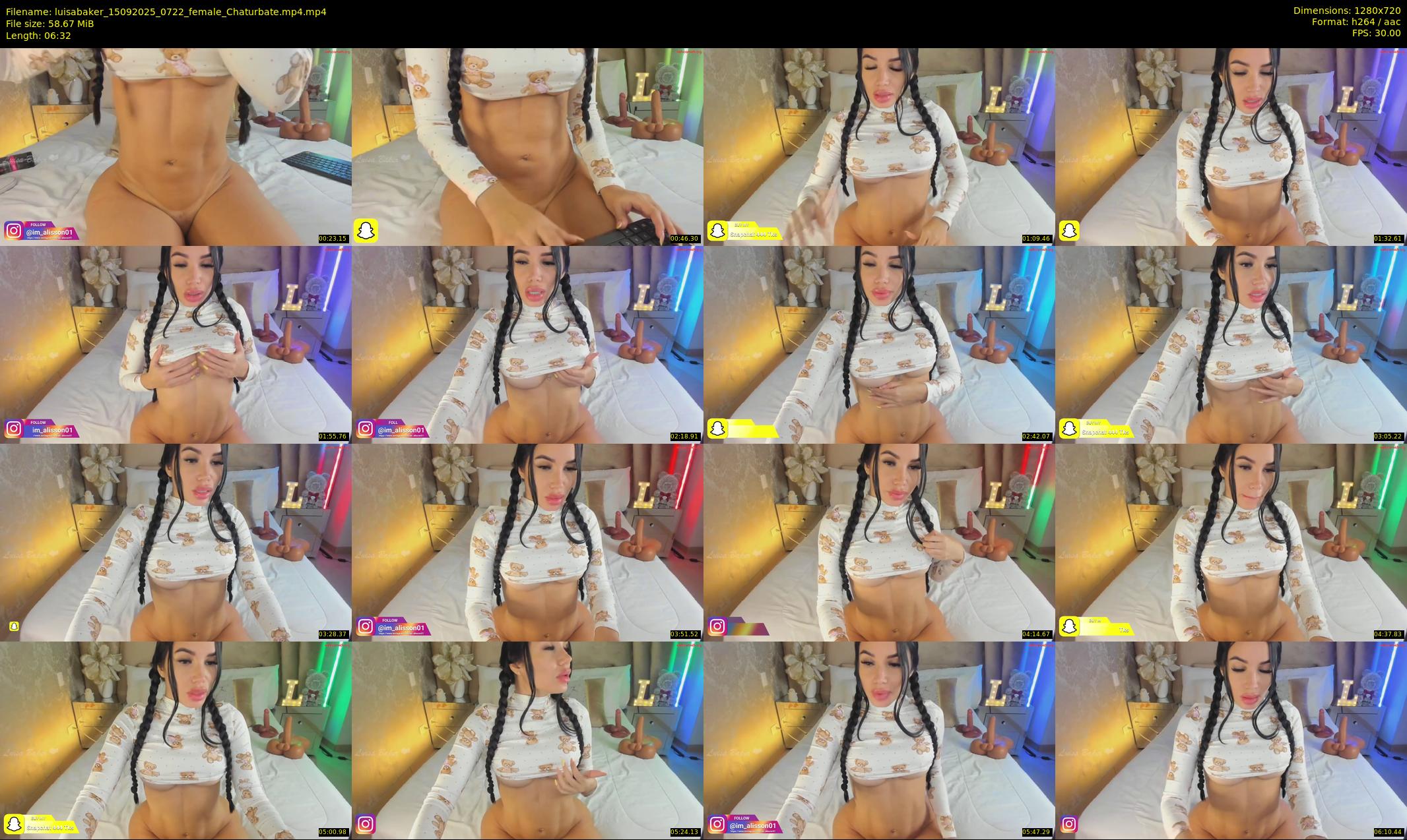 luisabaker — 7 minute Chaturbate female cam show recording, 720p, Sep 15, 2025