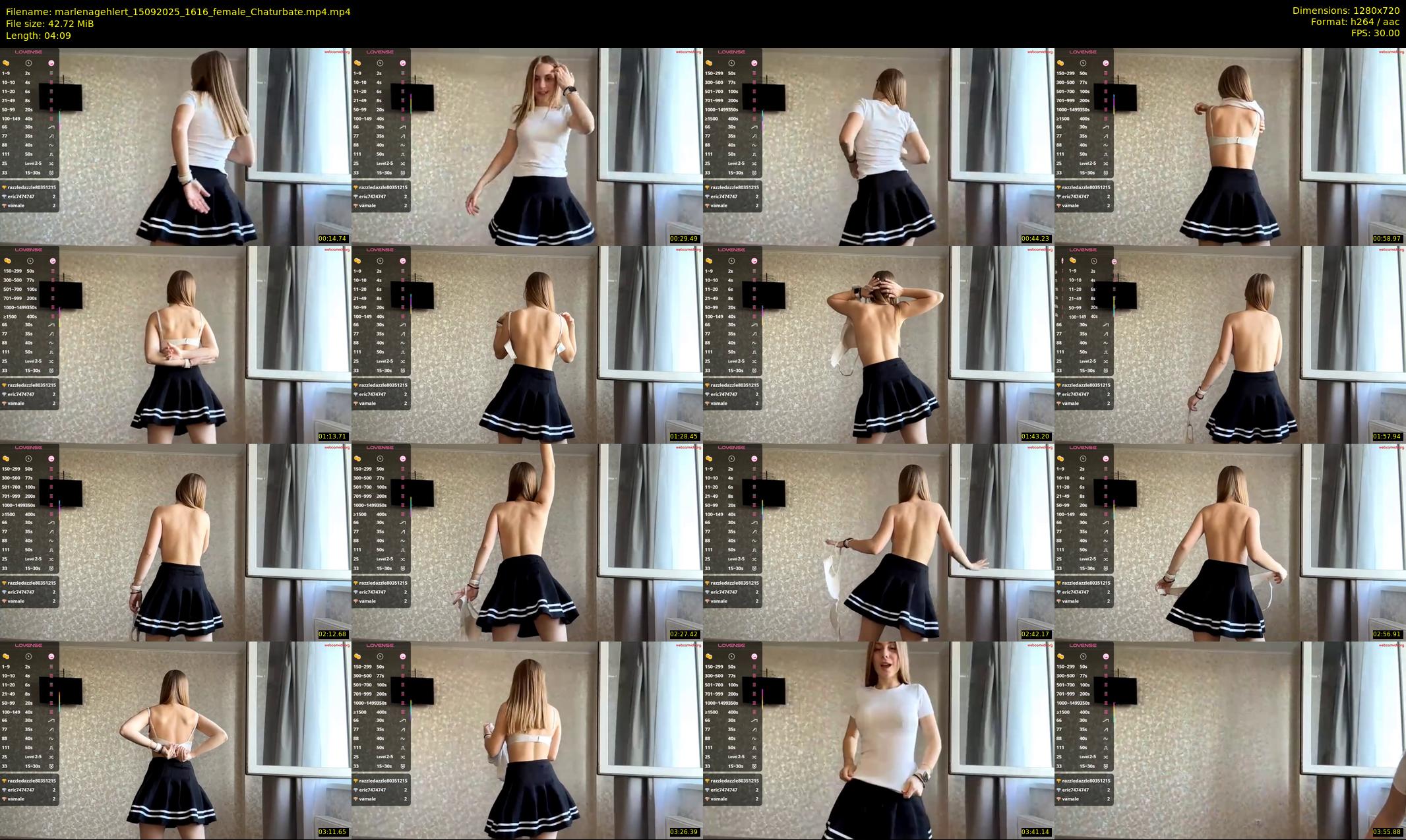 marlenagehlert — 5 minute Chaturbate female cam show recording, 720p, Sep 15, 2025