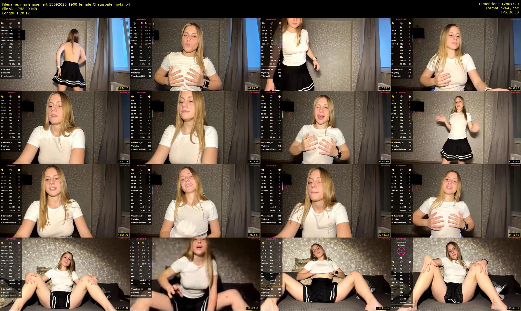 marlenagehlert — 81 minute Chaturbate female cam show recording, 720p, Sep 15, 2025
