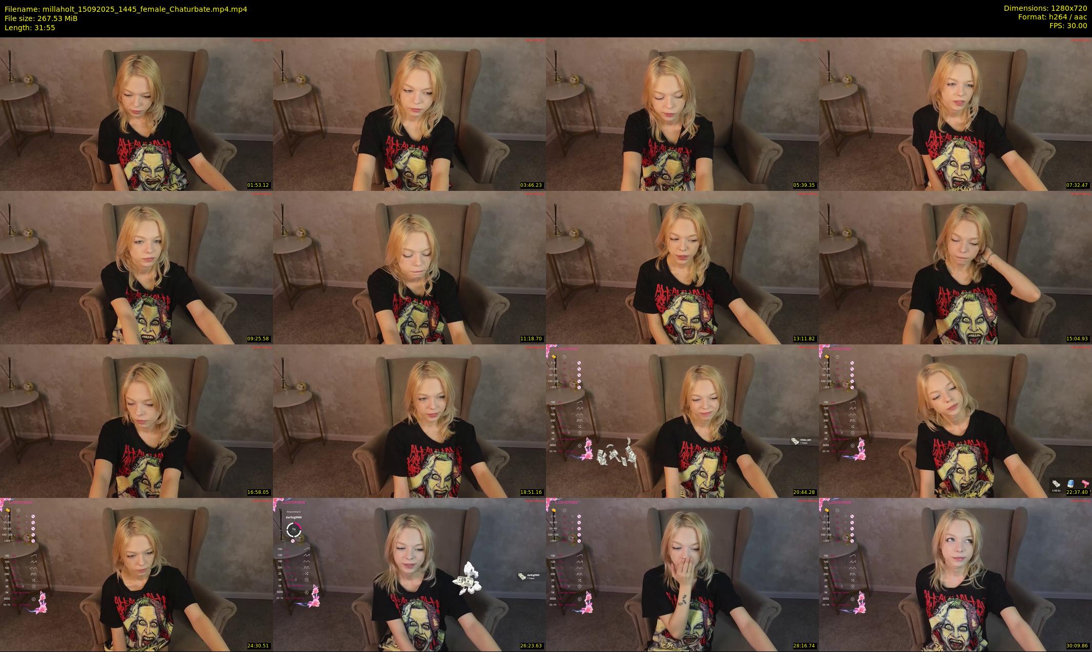 millaholt — 32 minute Chaturbate female cam show recording, 720p, Sep 15, 2025