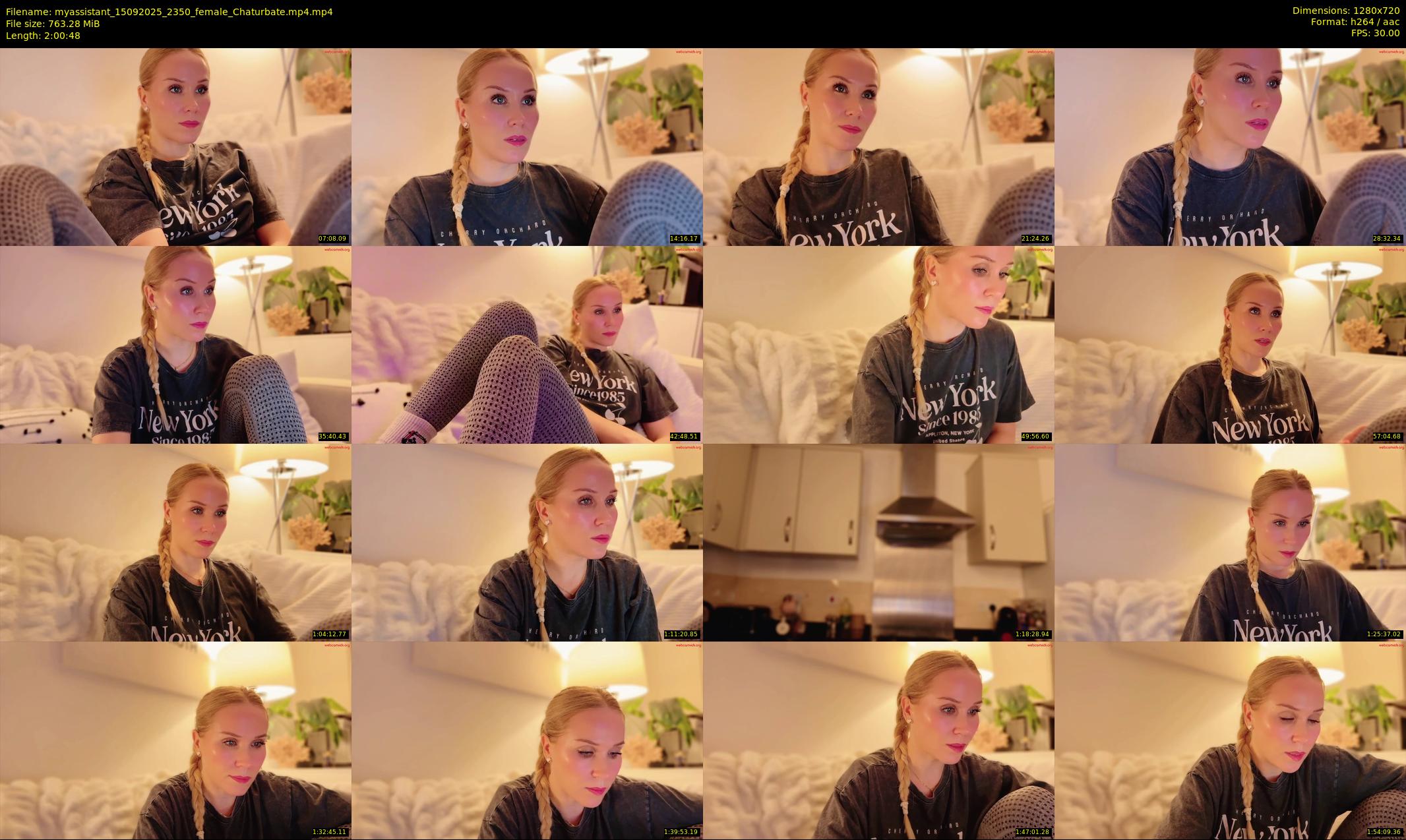 myassistant — 121 minute Chaturbate female cam show recording, 720p, Sep 15, 2025