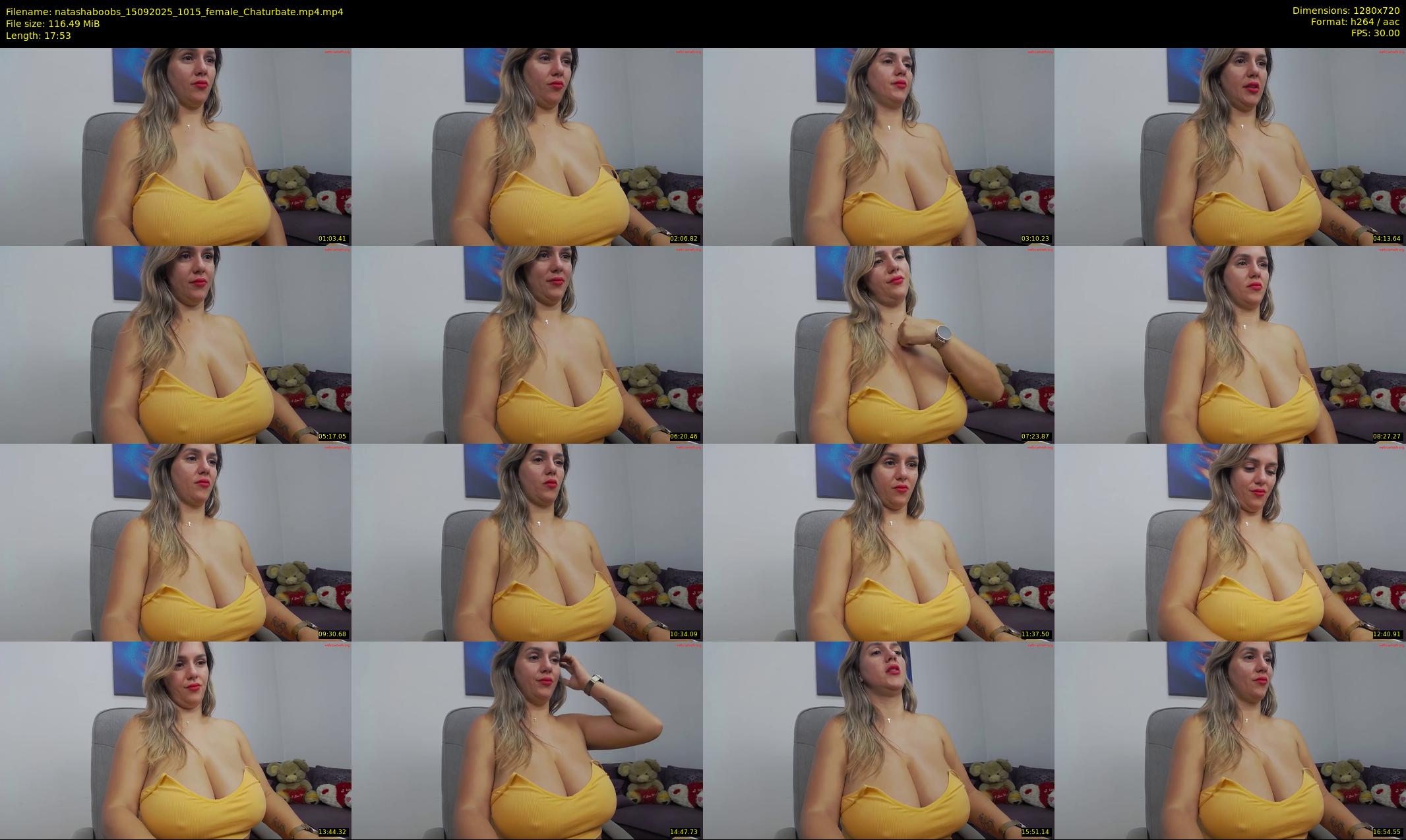 natashaboobs — 18 minute Chaturbate female cam show recording, 720p, Sep 15, 2025