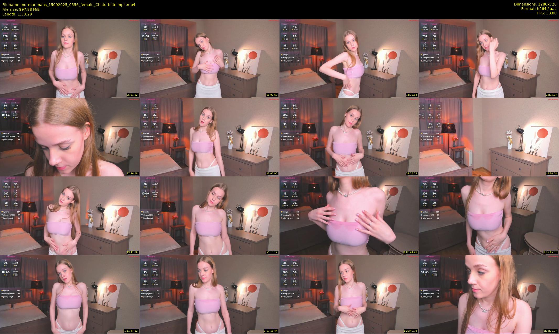 normaemans — 94 minute Chaturbate female cam show recording, 720p, Sep 15, 2025