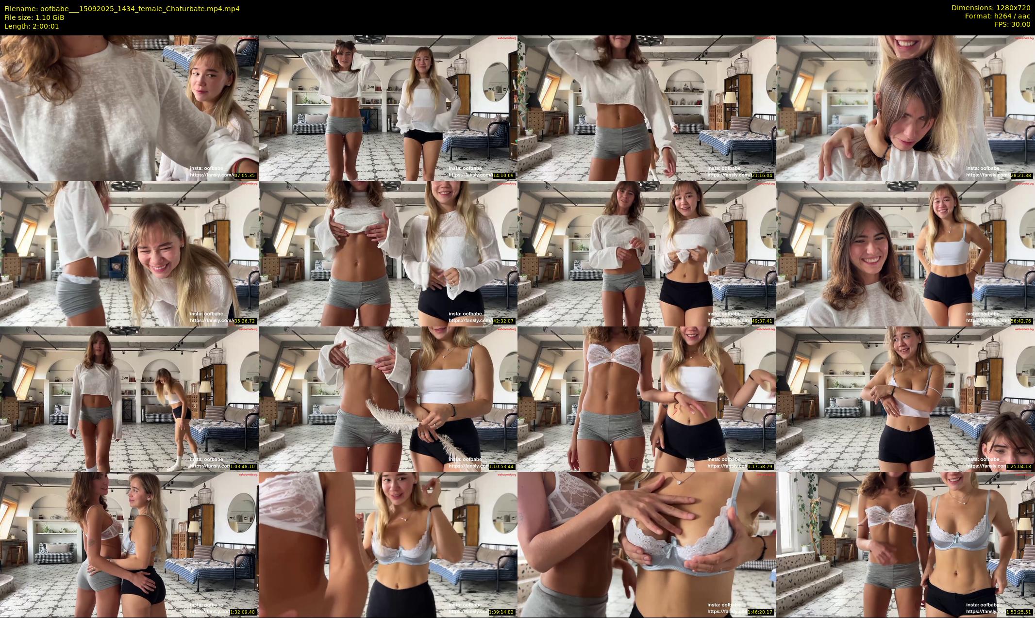 oofbabe__ — 121 minute Chaturbate female cam show recording, 720p, Sep 15, 2025