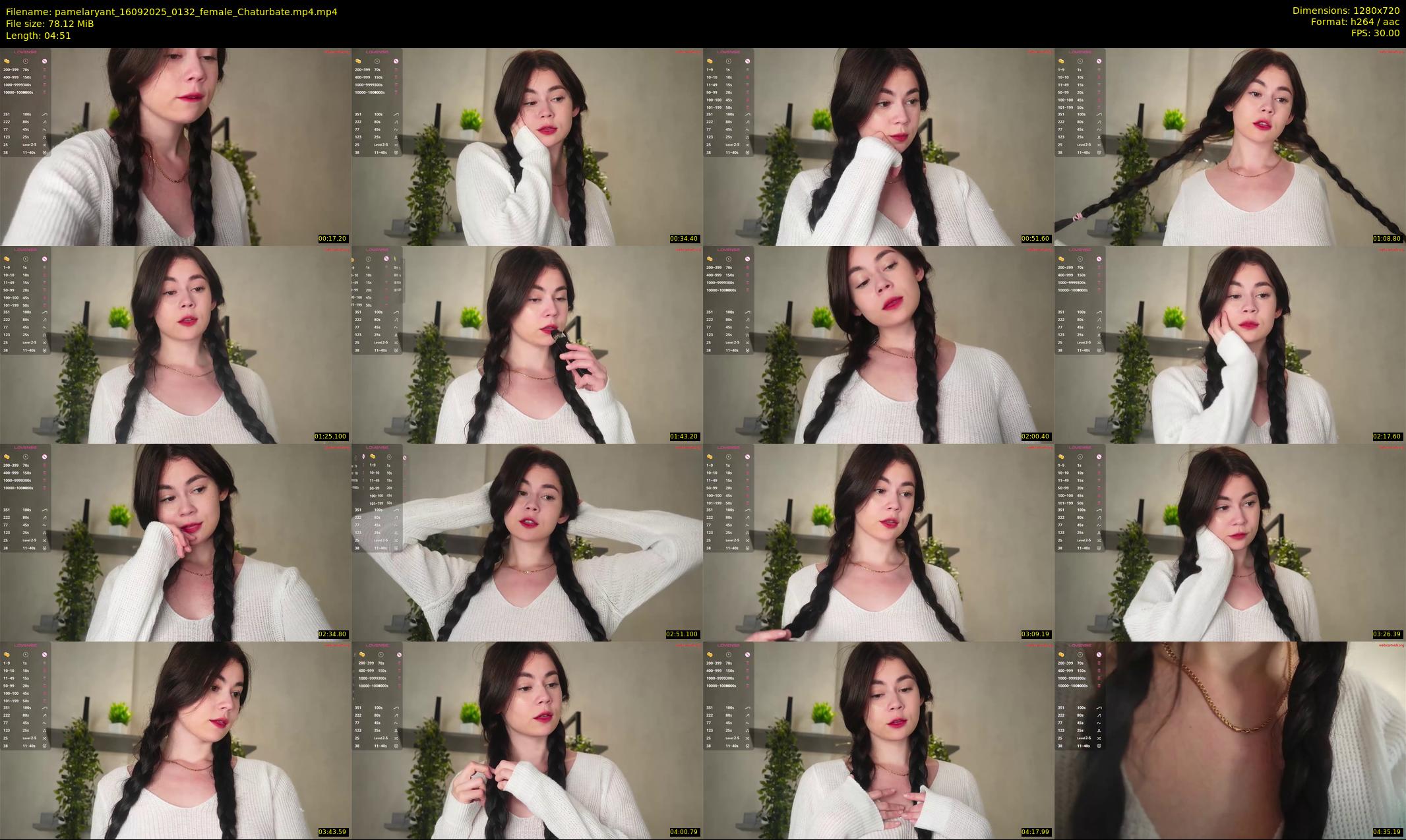 pamelaryant — 5 minute Chaturbate female cam show recording, 720p, Sep 16, 2025