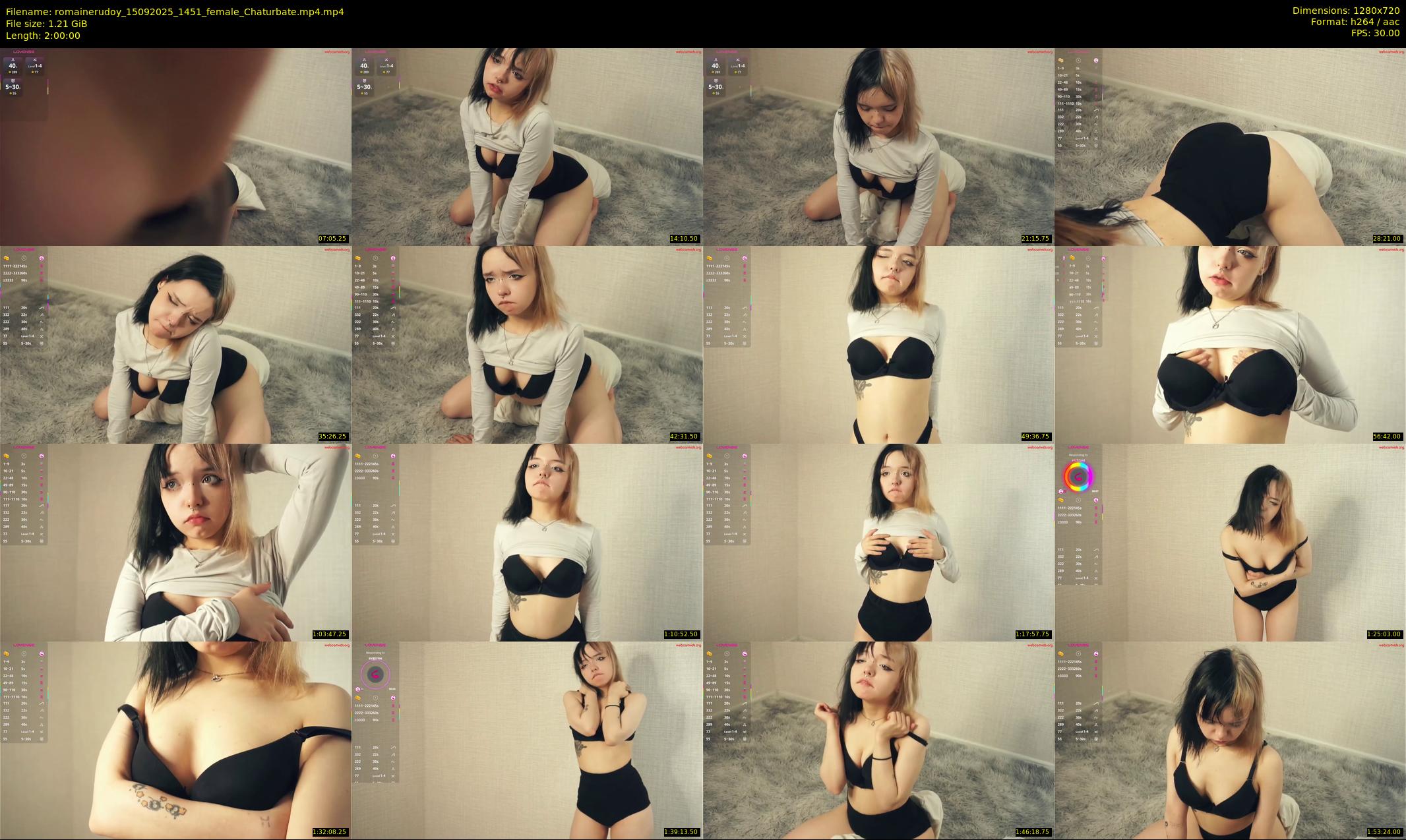 romainerudoy — 120 minute Chaturbate female cam show recording, 720p, Sep 15, 2025