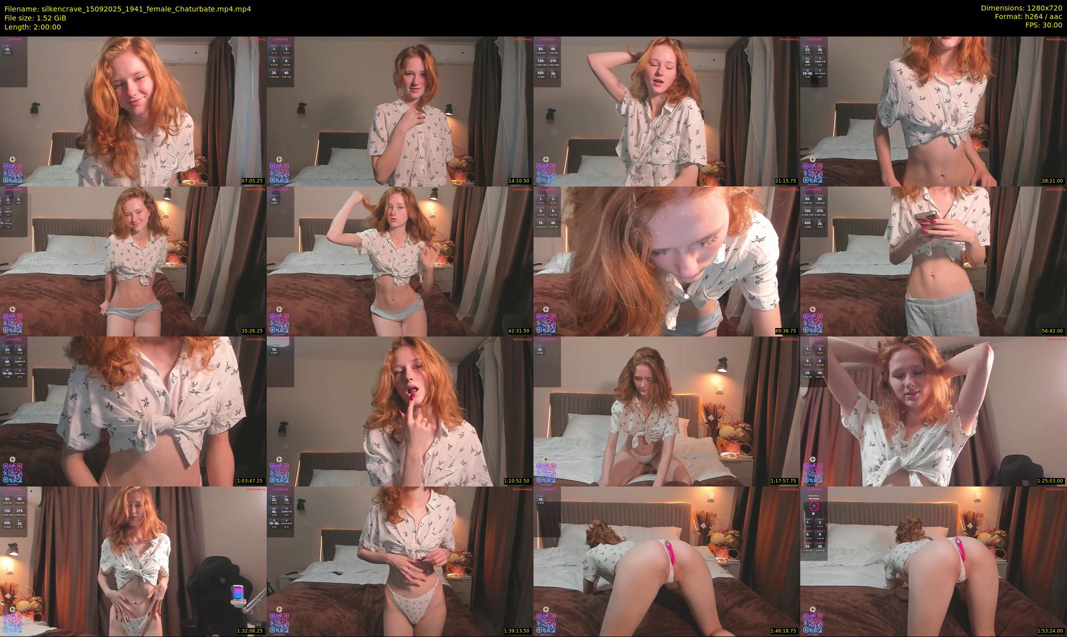 silkencrave — 120 minute Chaturbate female cam show recording, 720p, Sep 15, 2025