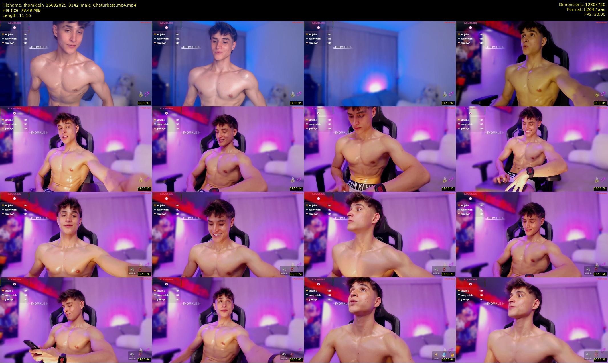thomklein — 12 minute Chaturbate male cam show recording, 720p, Sep 16, 2025