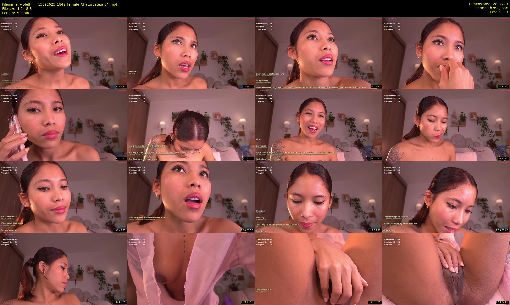 violeth___ — 120 minute Chaturbate female cam show recording, 720p, Sep 15, 2025