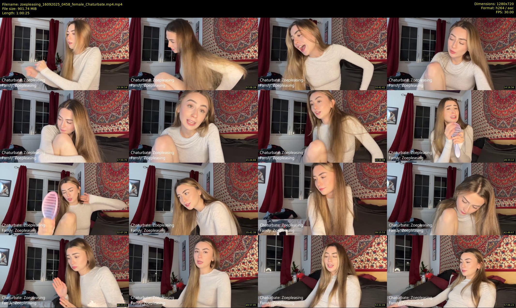 zoepleasing — 61 minute Chaturbate female cam show recording, 720p, Sep 16, 2025