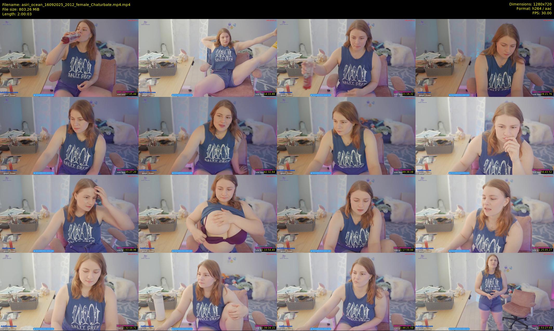 asiri_ocean — 121 minute Chaturbate female cam show recording, 720p, Sep 16, 2025