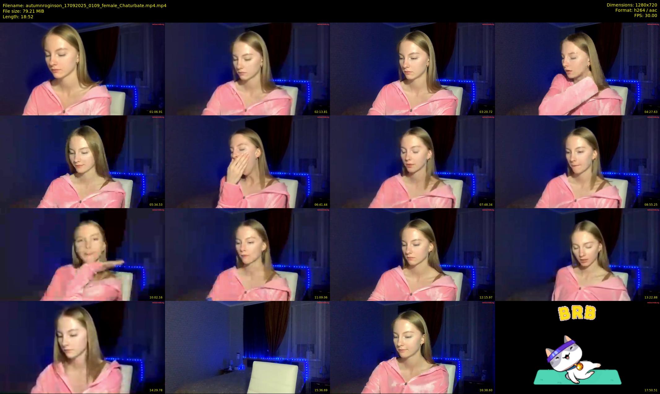 autumnroginson — 19 minute Chaturbate female cam show recording, 720p, Sep 17, 2025