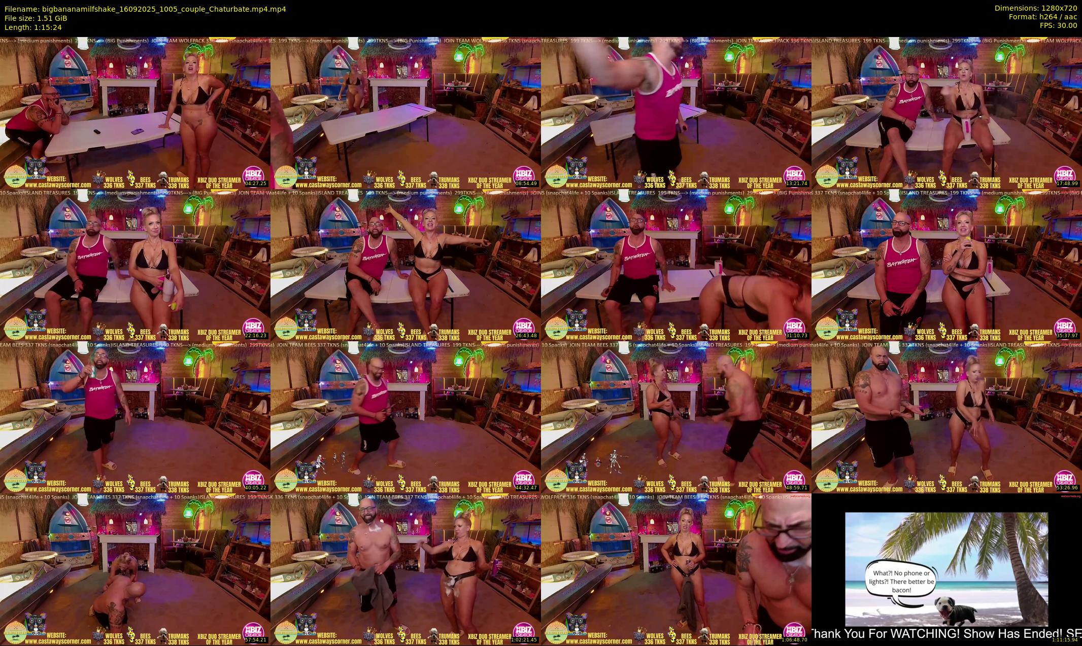 bigbananamilfshake — 76 minute Chaturbate couple cam show recording, 720p, Sep 16, 2025