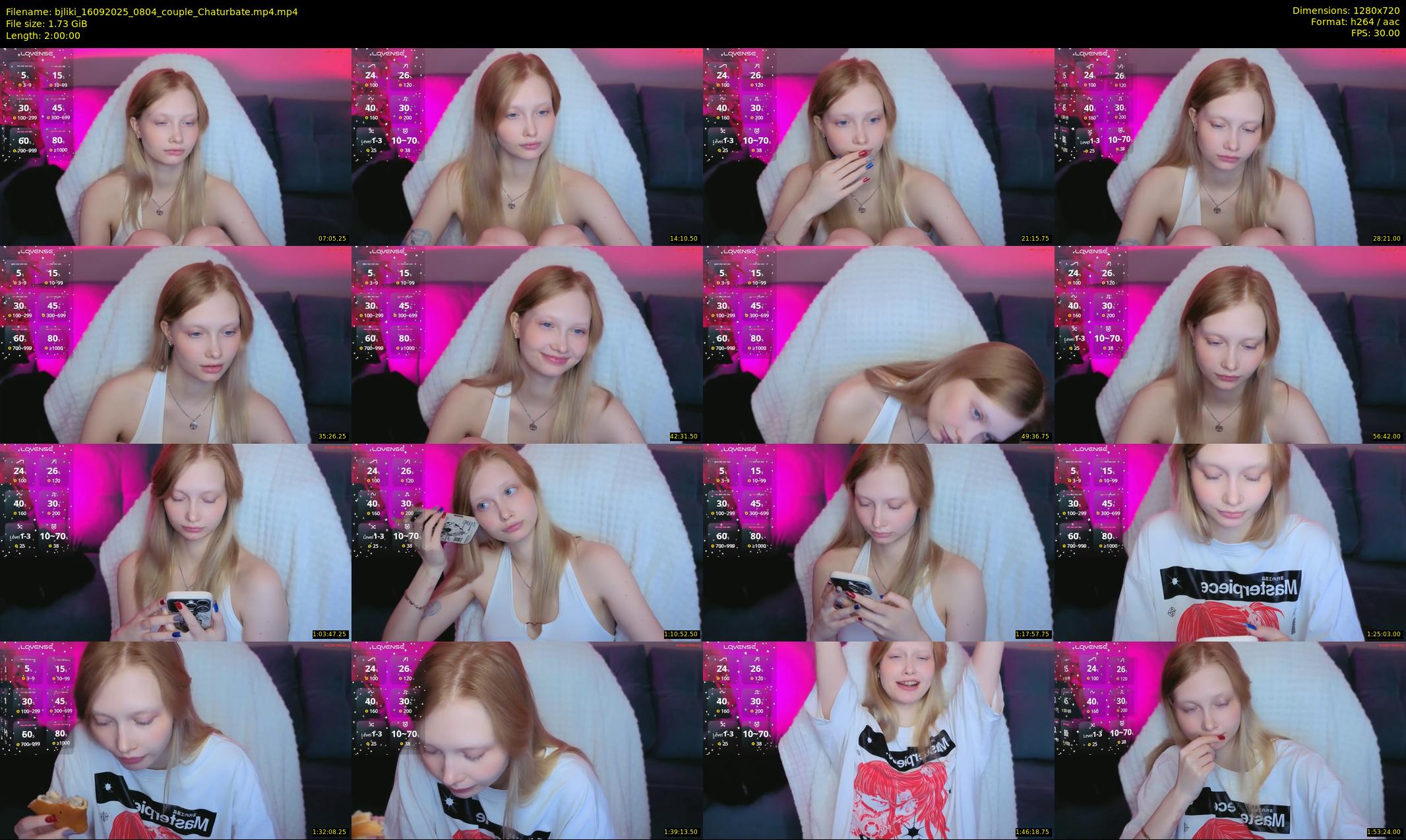 bjliki — 120 minute Chaturbate couple cam show recording, 720p, Sep 16, 2025
