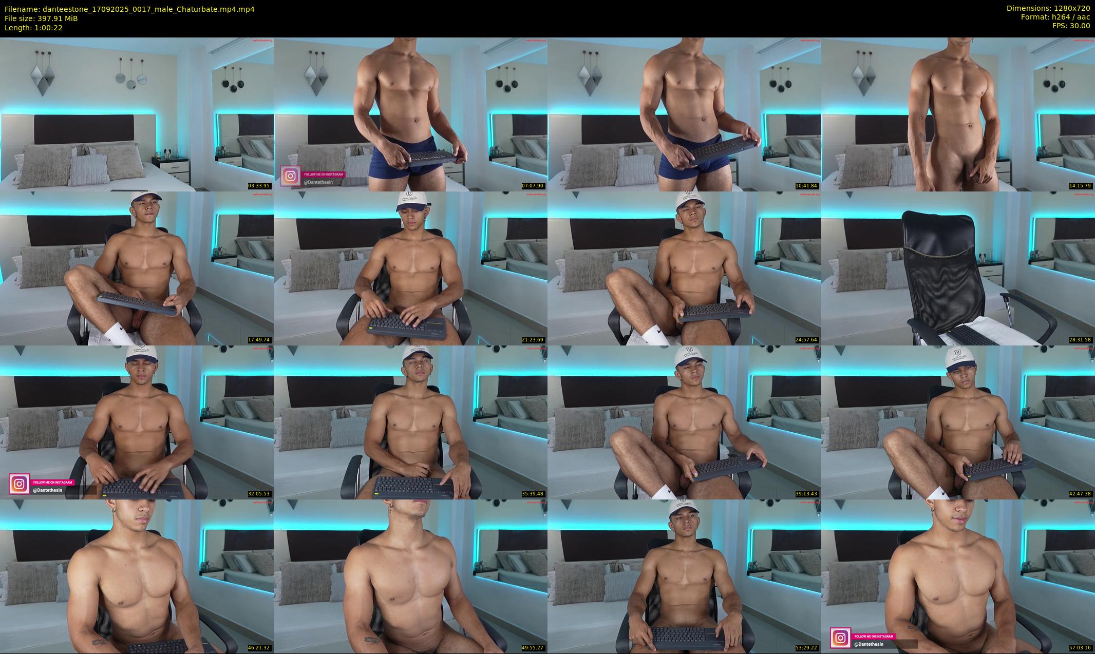 danteestone — 61 minute Chaturbate male cam show recording, 720p, Sep 17, 2025