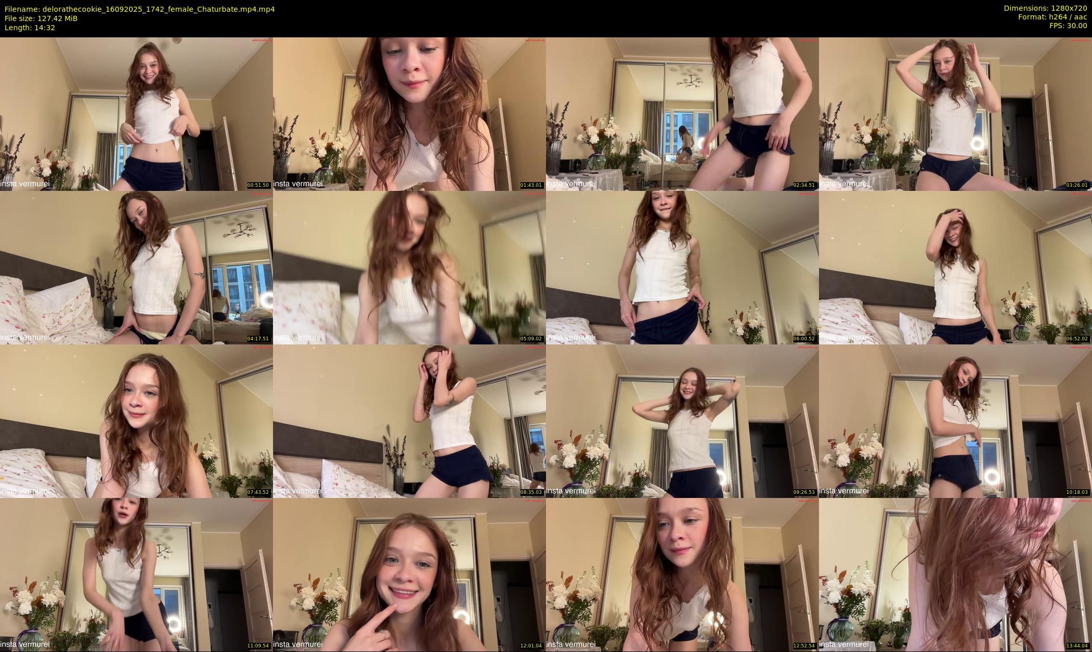 delorathecookie — 15 minute Chaturbate female cam show recording, 720p, Sep 16, 2025