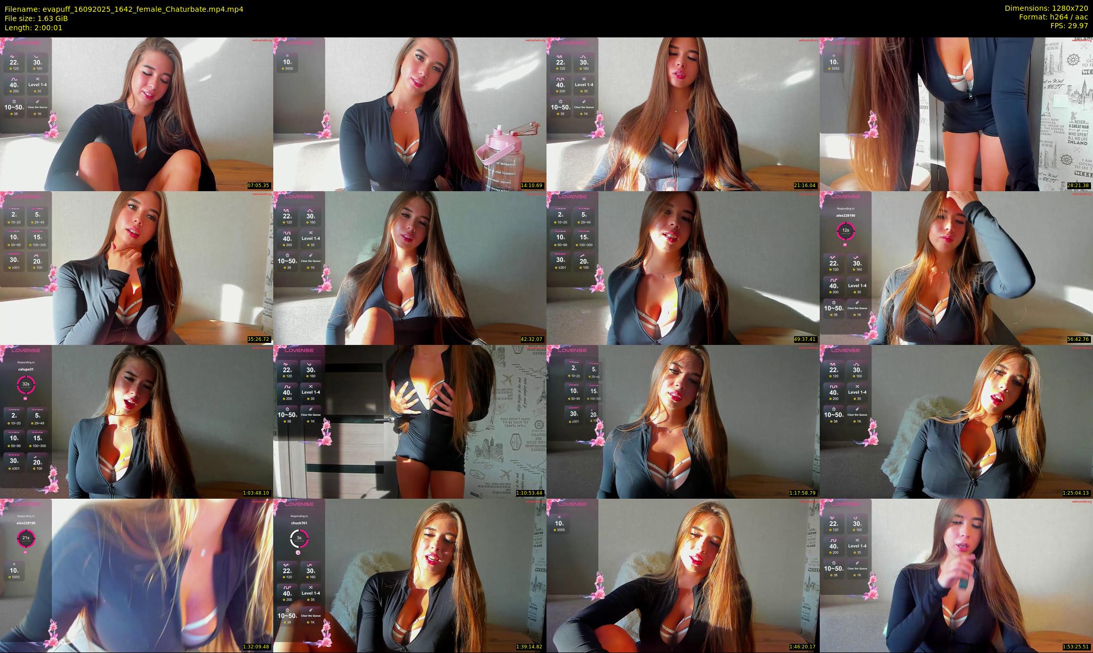 evapuff — 121 minute Chaturbate female cam show recording, 720p, Sep 16, 2025
