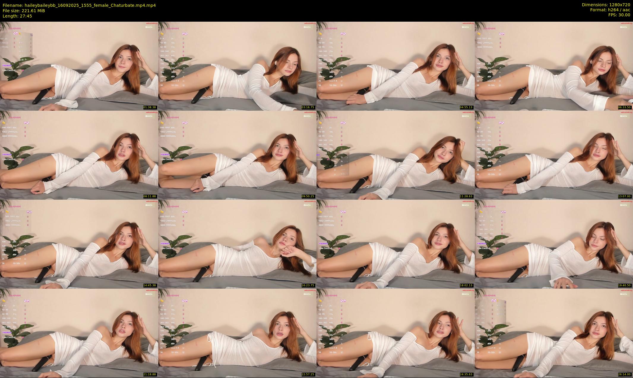 haileybaileybb — 28 minute Chaturbate female cam show recording, 720p, Sep 16, 2025
