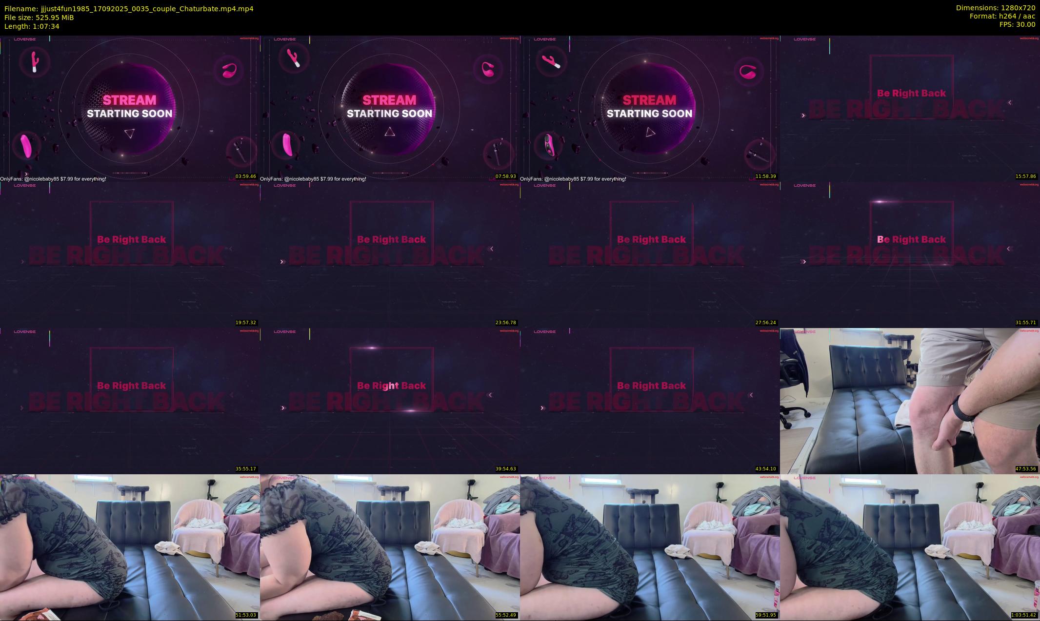 jjjust4fun1985 — 68 minute Chaturbate couple cam show recording, 720p, Sep 17, 2025