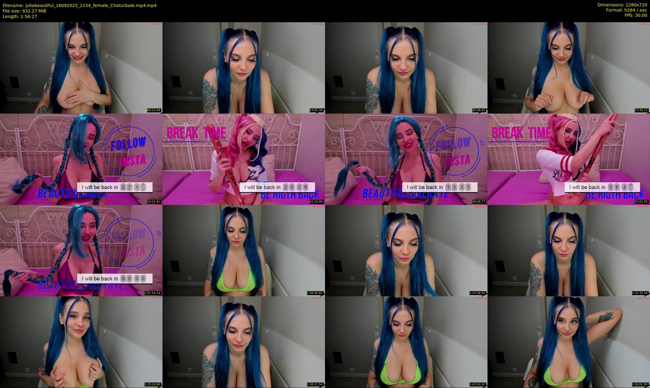 juliabeautiful — 117 minute Chaturbate female cam show recording, 720p, Sep 16, 2025