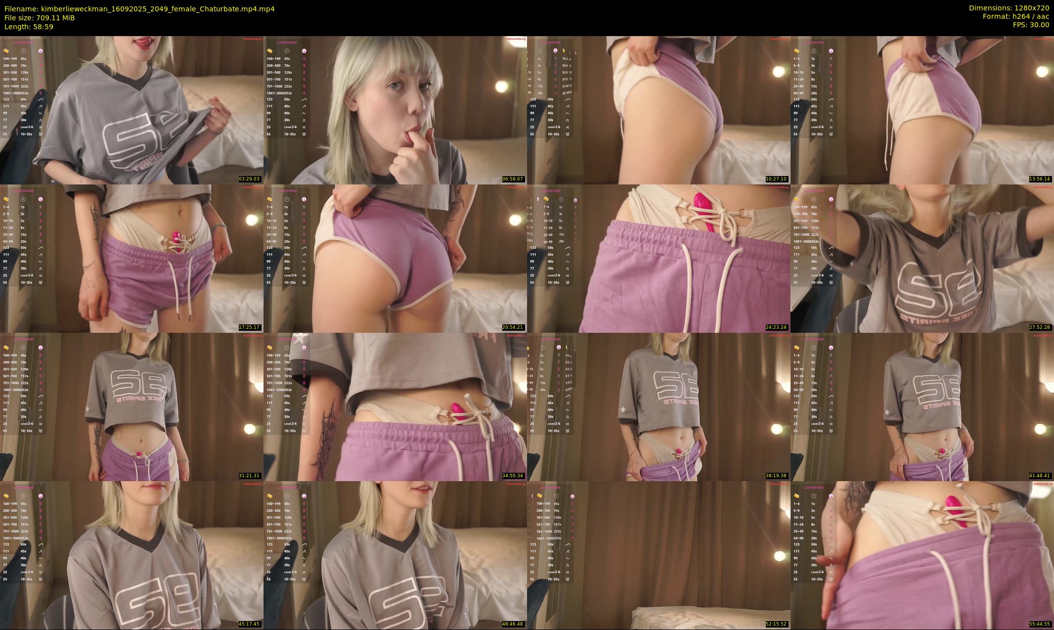 kimberlieweckman — 59 minute Chaturbate female cam show recording, 720p, Sep 16, 2025