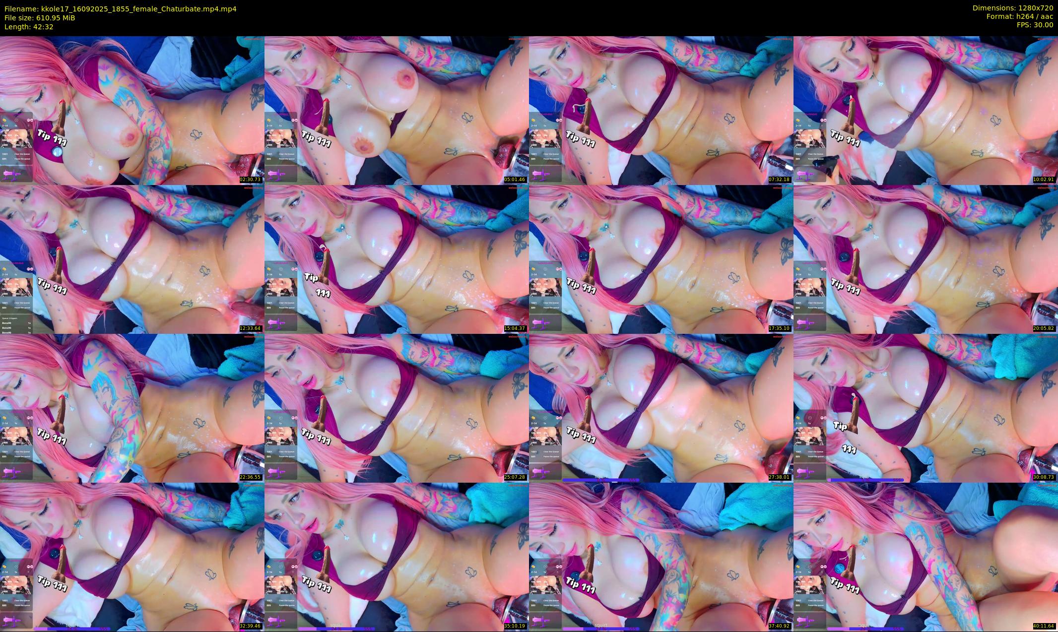 kkole17 — 43 minute Chaturbate female cam show recording, 720p, Sep 16, 2025