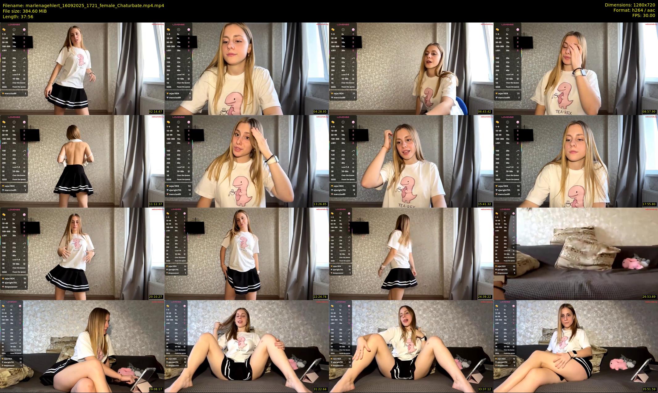 marlenagehlert — 38 minute Chaturbate female cam show recording, 720p, Sep 16, 2025