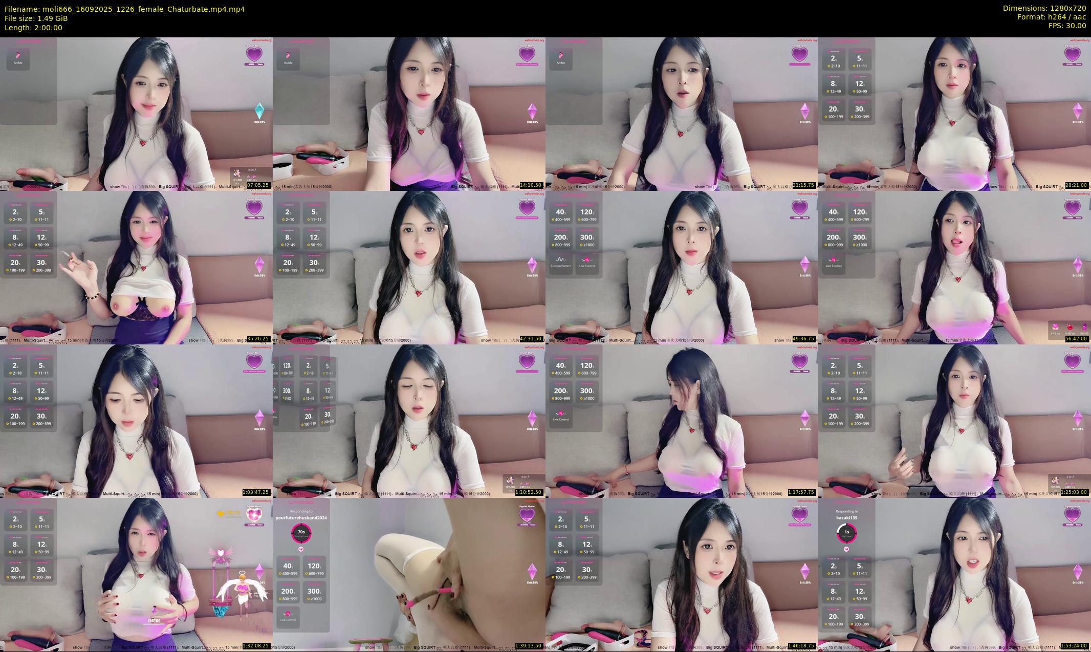 moli666 — 120 minute Chaturbate female cam show recording, 720p, Sep 16, 2025