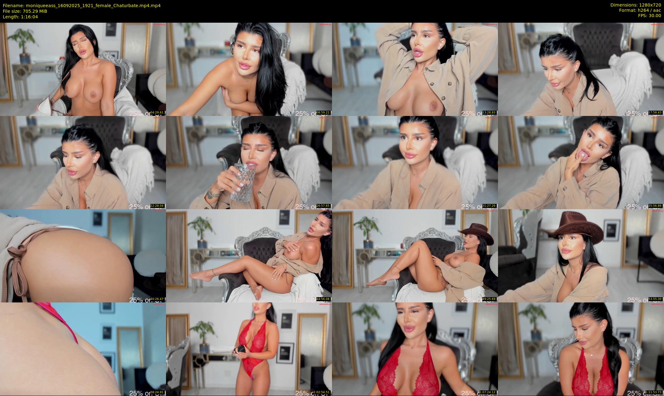 moniqueeass — 77 minute Chaturbate female cam show recording, 720p, Sep 16, 2025