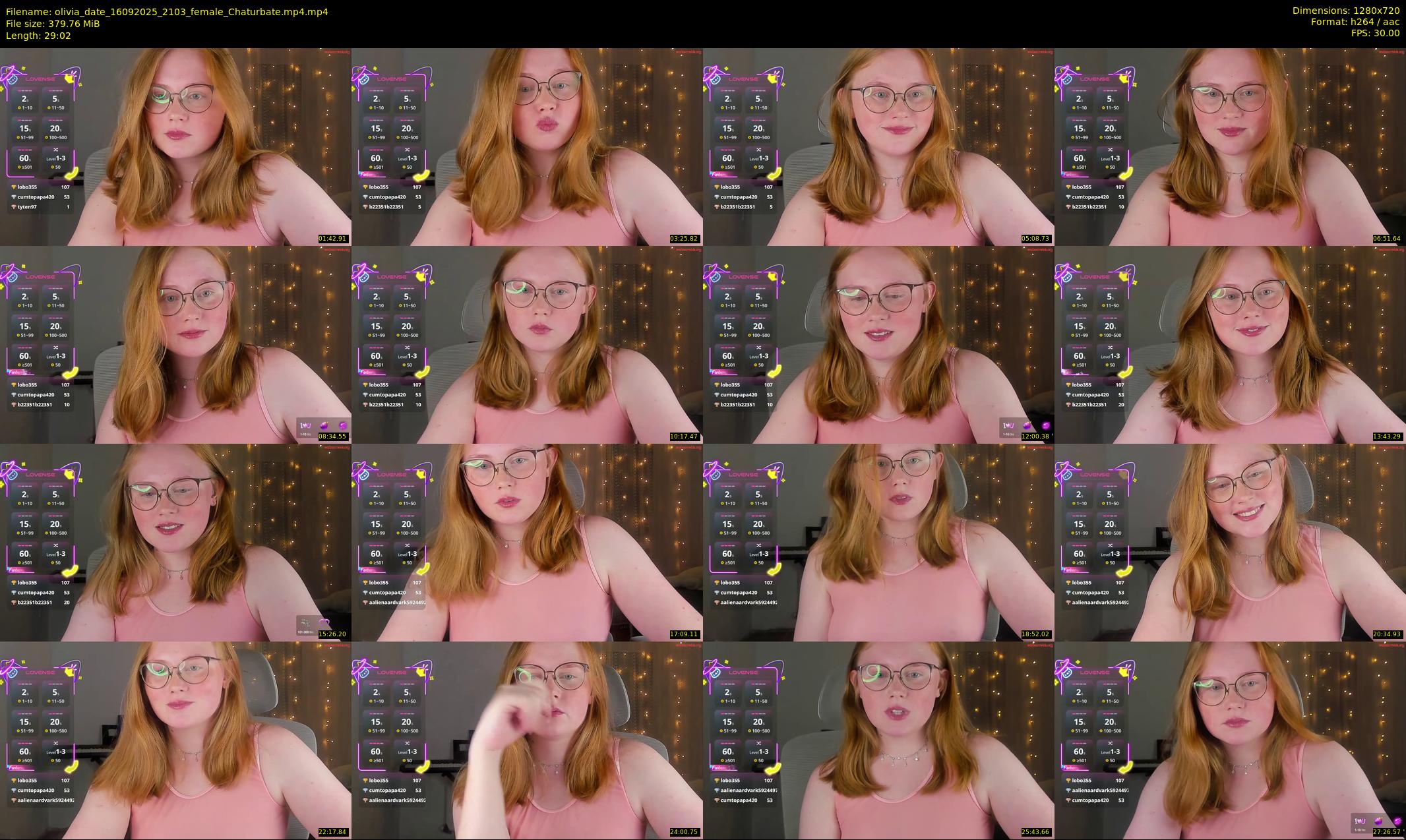 olivia_date — 30 minute Chaturbate female cam show recording, 720p, Sep 16, 2025