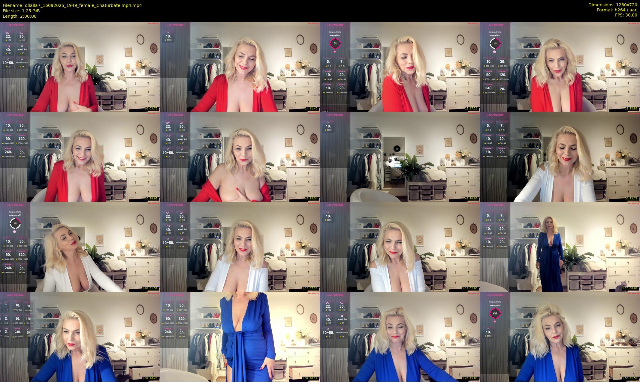 ollalla7 — 121 minute Chaturbate female cam show recording, 720p, Sep 16, 2025