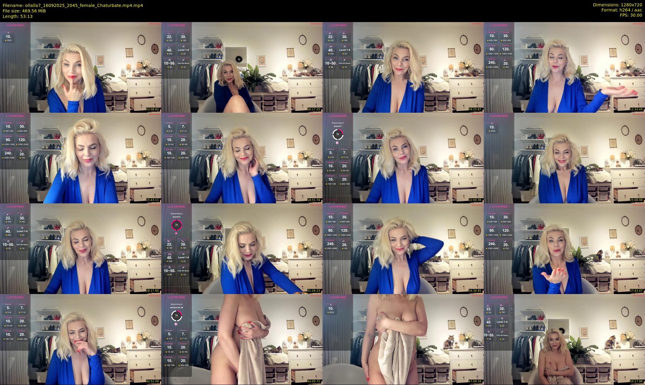 ollalla7 — 54 minute Chaturbate female cam show recording, 720p, Sep 16, 2025