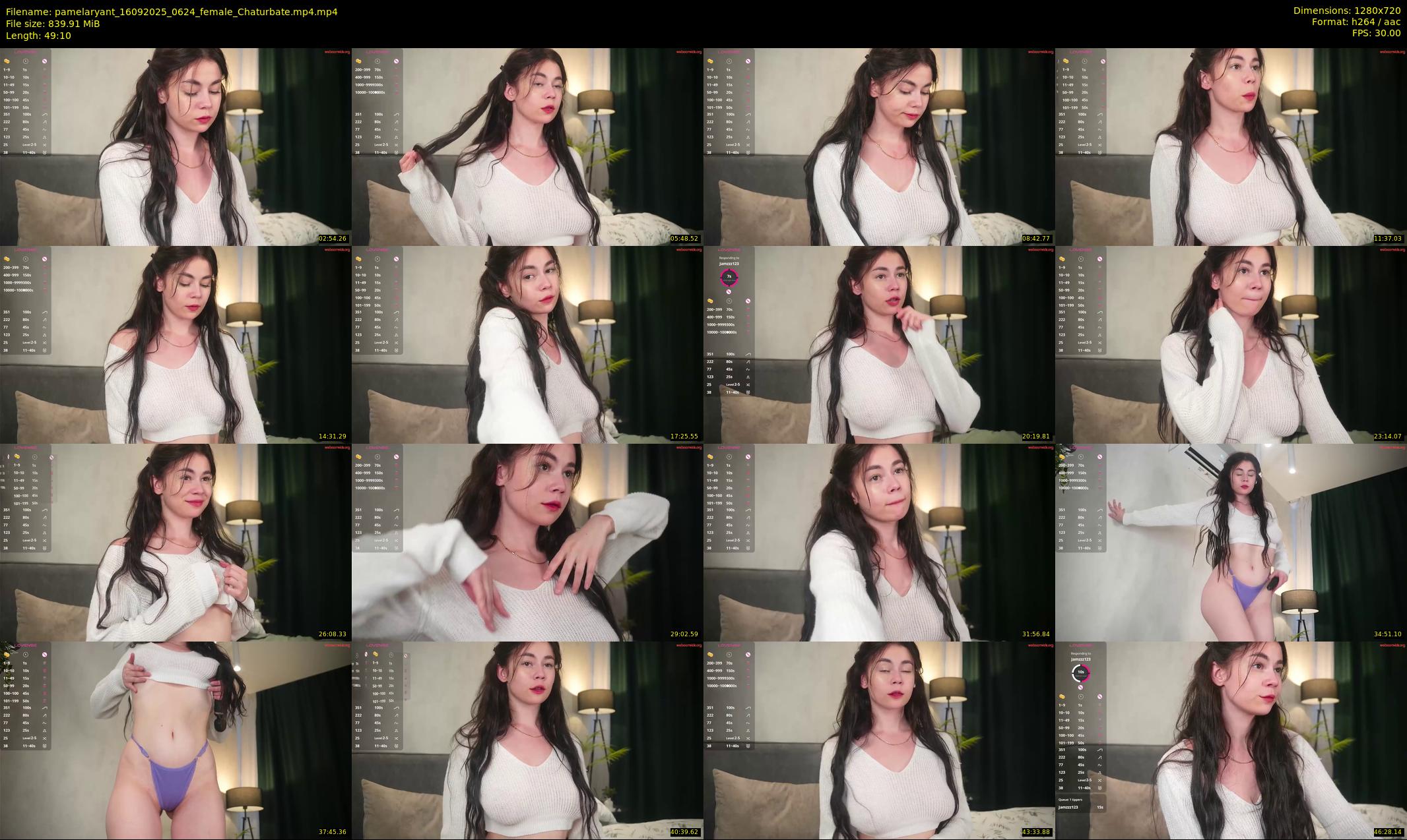 pamelaryant — 50 minute Chaturbate female cam show recording, 720p, Sep 16, 2025