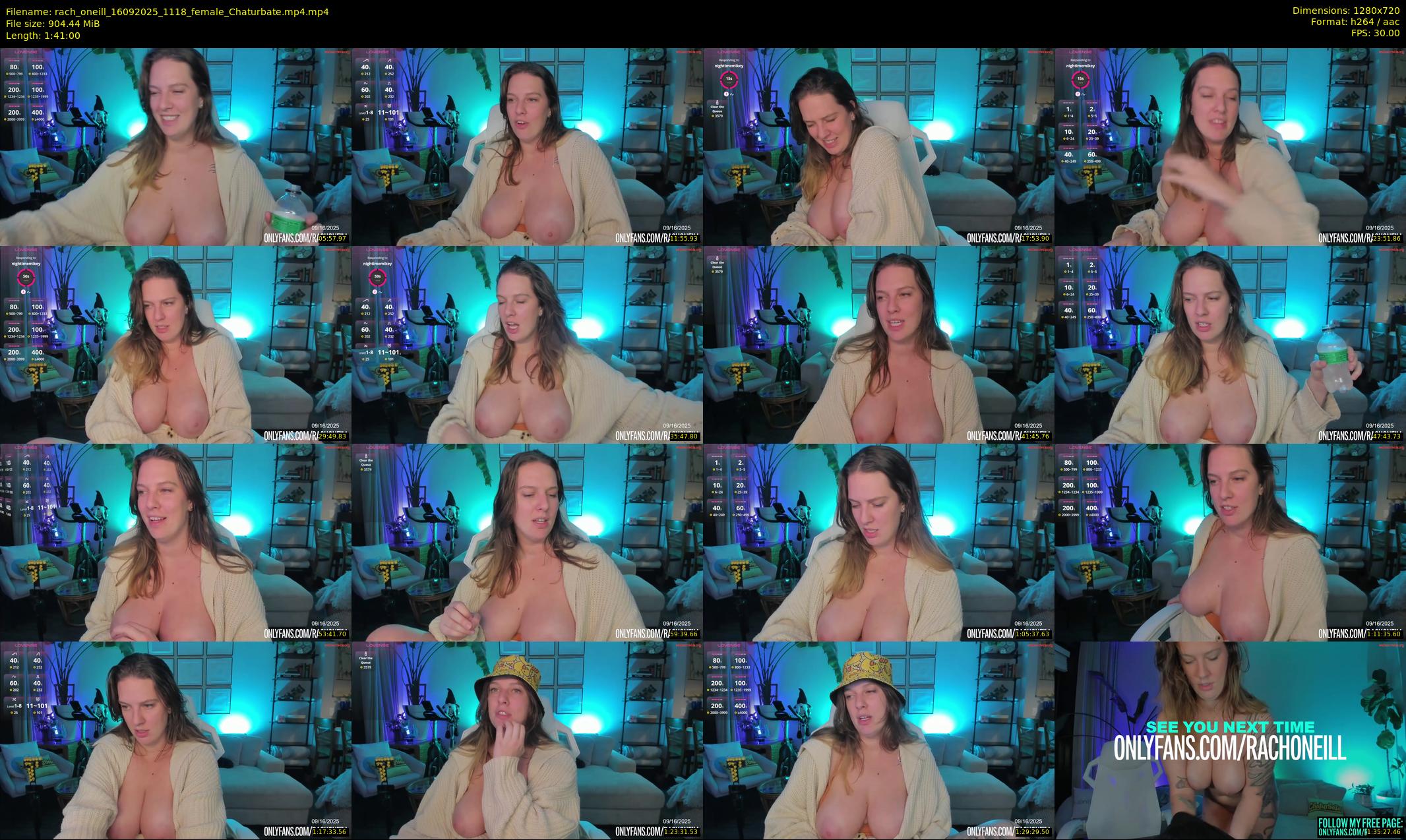 rach_oneill — 101 minute Chaturbate female cam show recording, 720p, Sep 16, 2025