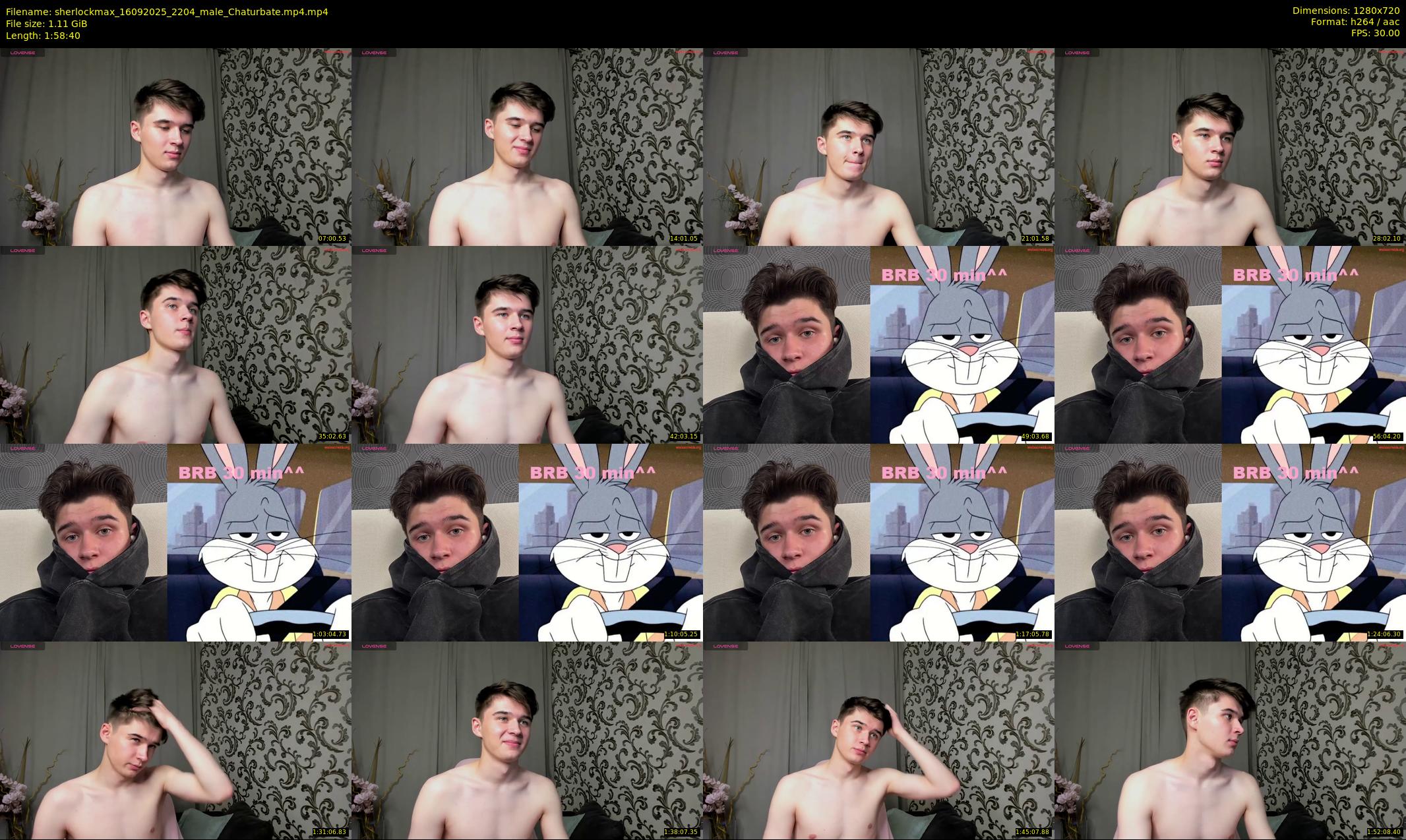 sherlockmax — 119 minute Chaturbate male cam show recording, 720p, Sep 16, 2025