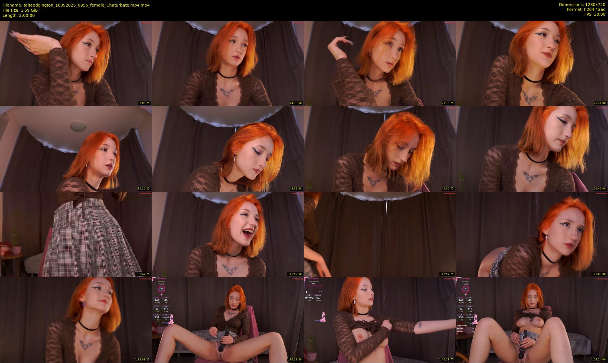 taiteedgington — 120 minute Chaturbate female cam show recording, 720p, Sep 16, 2025