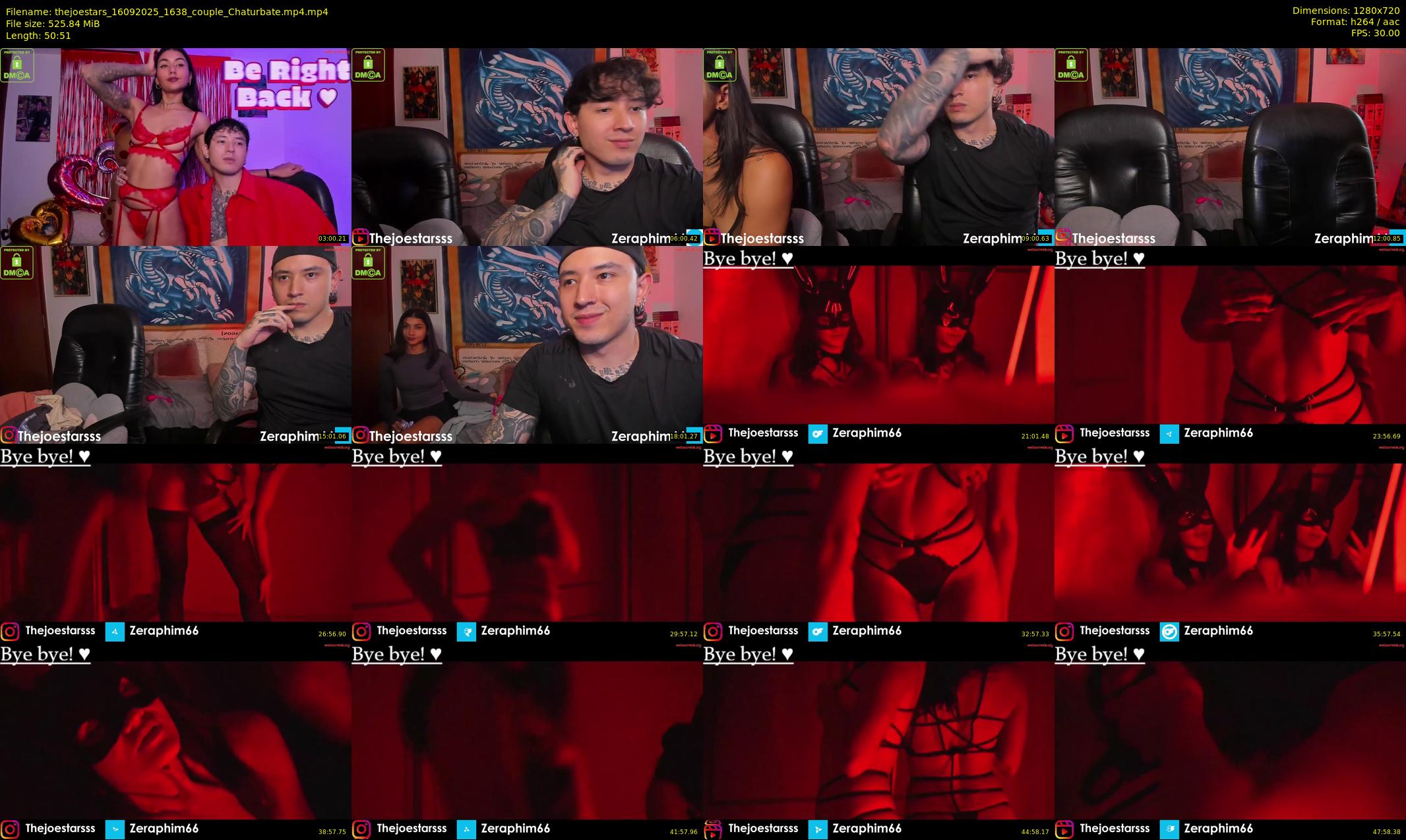 thejoestars — 51 minute Chaturbate couple cam show recording, 720p, Sep 16, 2025