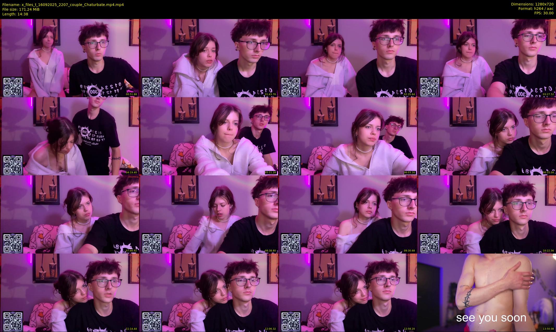 x_files_t — 15 minute Chaturbate couple cam show recording, 720p, Sep 16, 2025