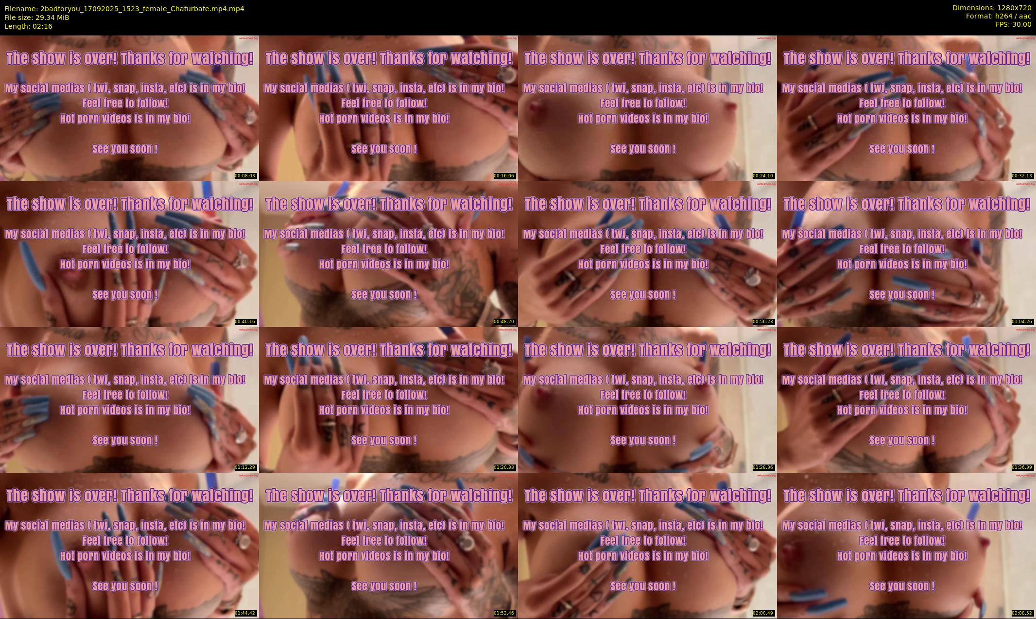 2badforyou — 3 minute Chaturbate couple cam show recording, 720p, Sep 17, 2025