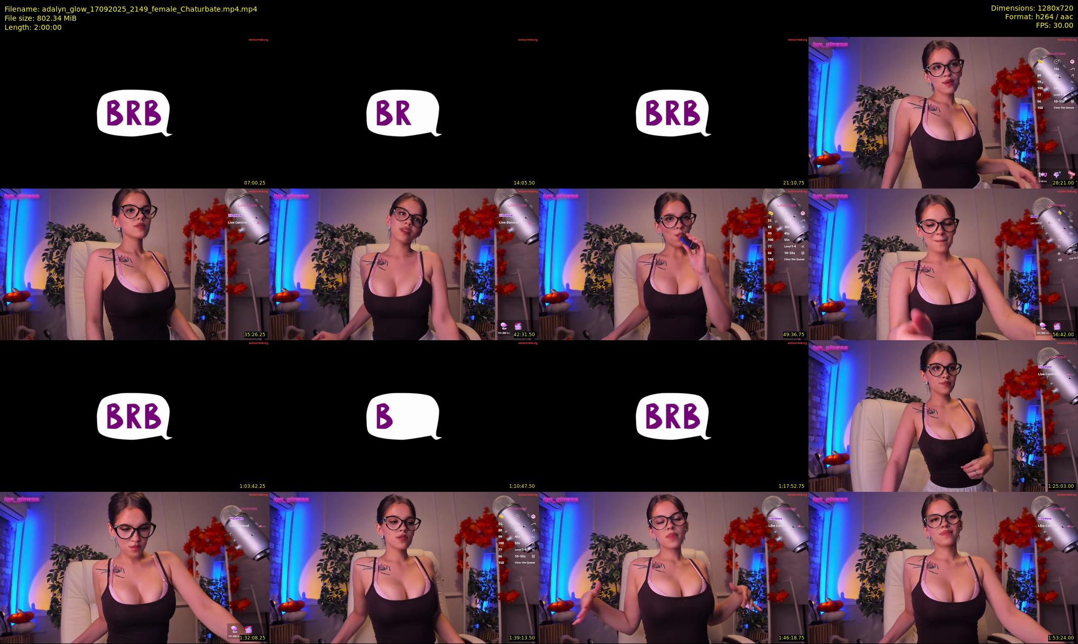adalyn_glow — 120 minute Chaturbate female cam show recording, 720p, Sep 17, 2025