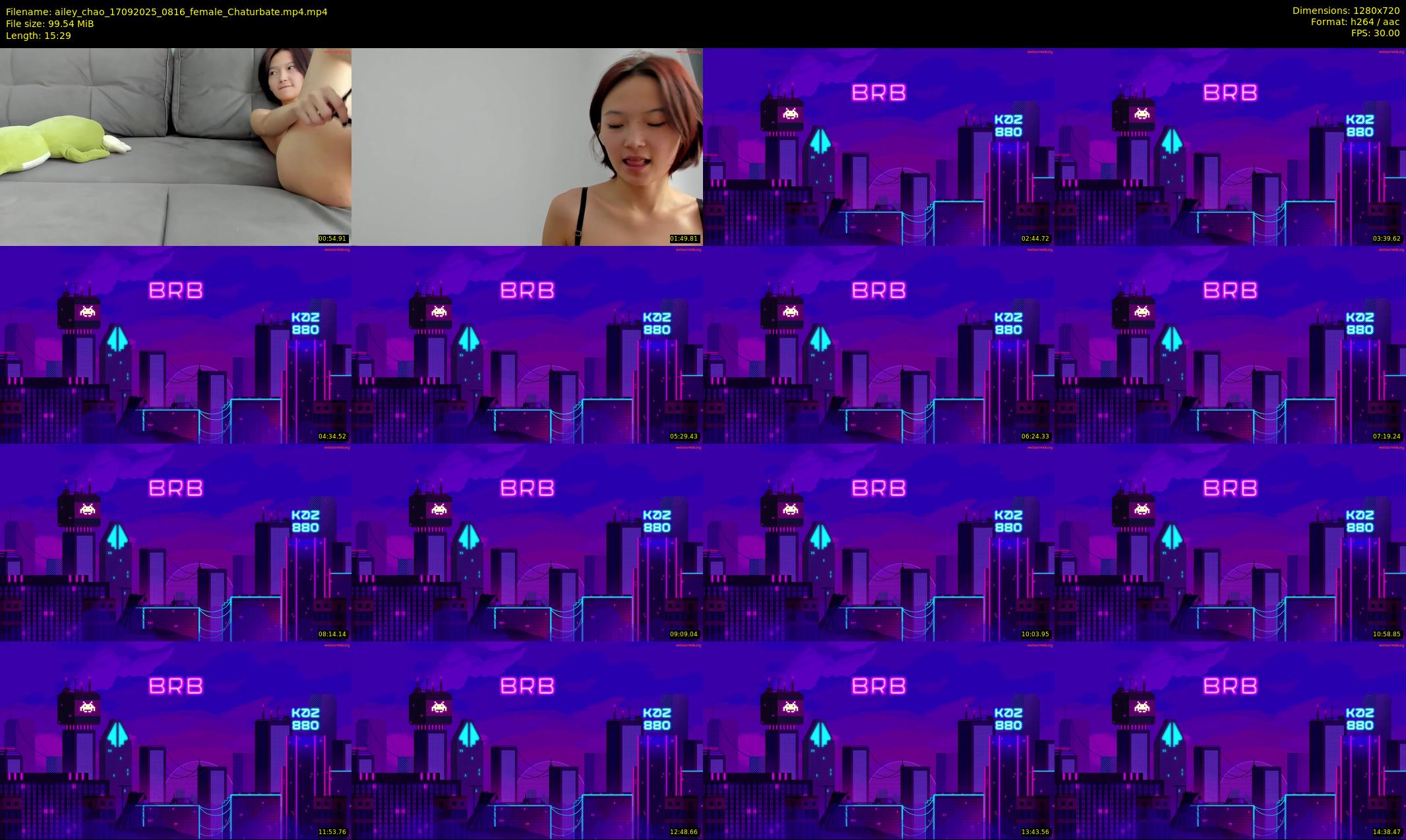 ailey_chao — 16 minute Chaturbate female cam show recording, 720p, Sep 17, 2025
