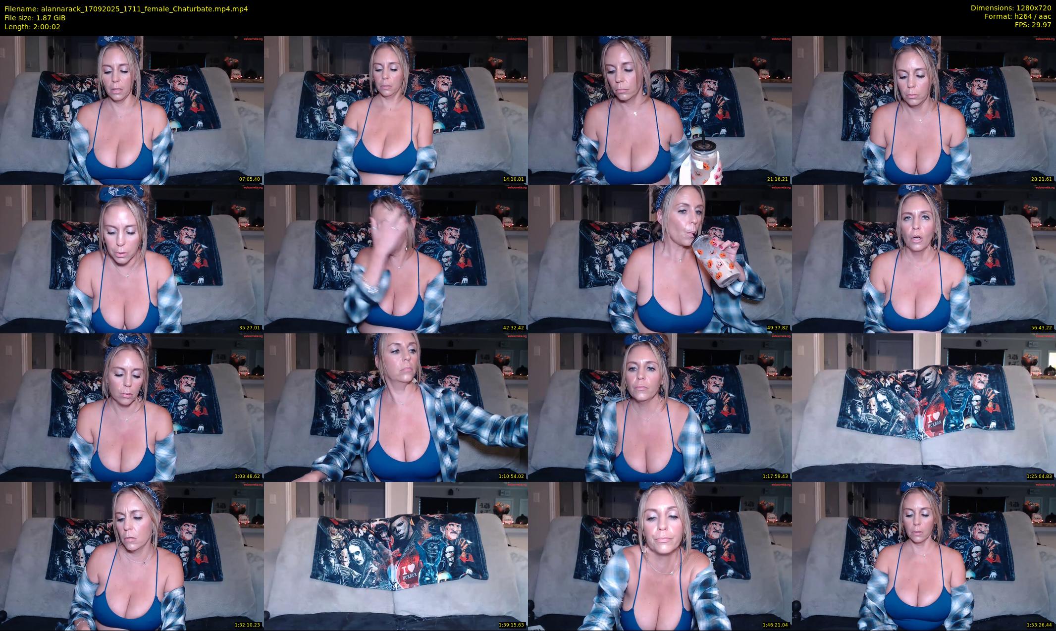 alannarack — 121 minute Chaturbate female cam show recording, 720p, Sep 17, 2025