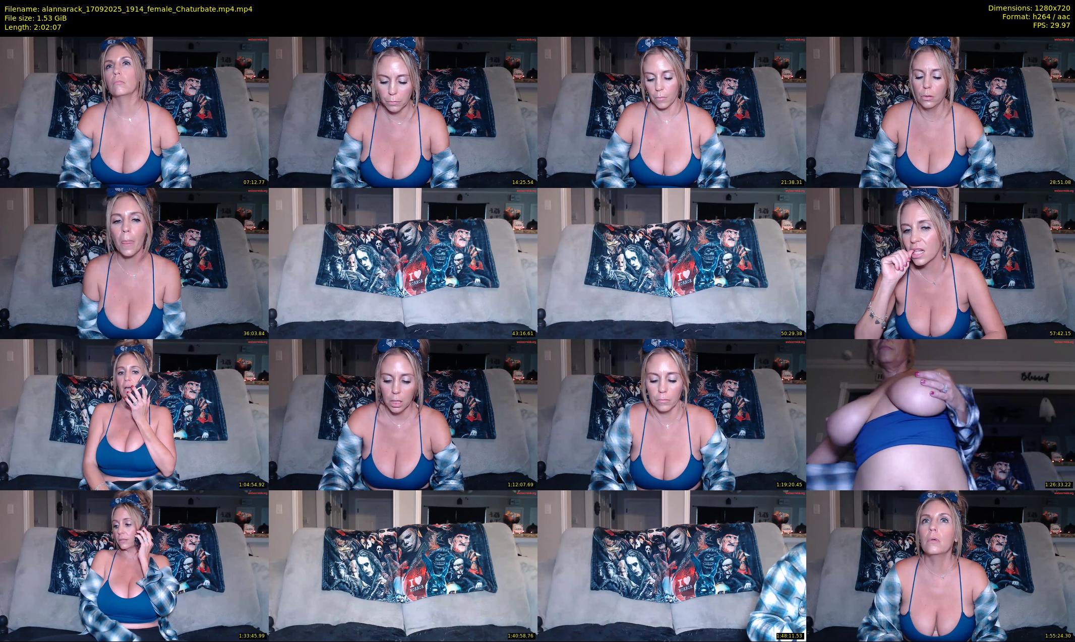 alannarack — 123 minute Chaturbate female cam show recording, 720p, Sep 17, 2025