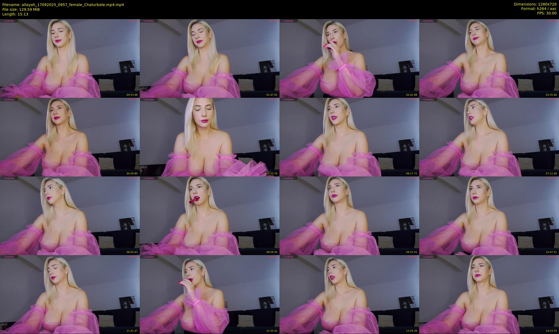 allayah — 16 minute Chaturbate female cam show recording, 720p, Sep 17, 2025